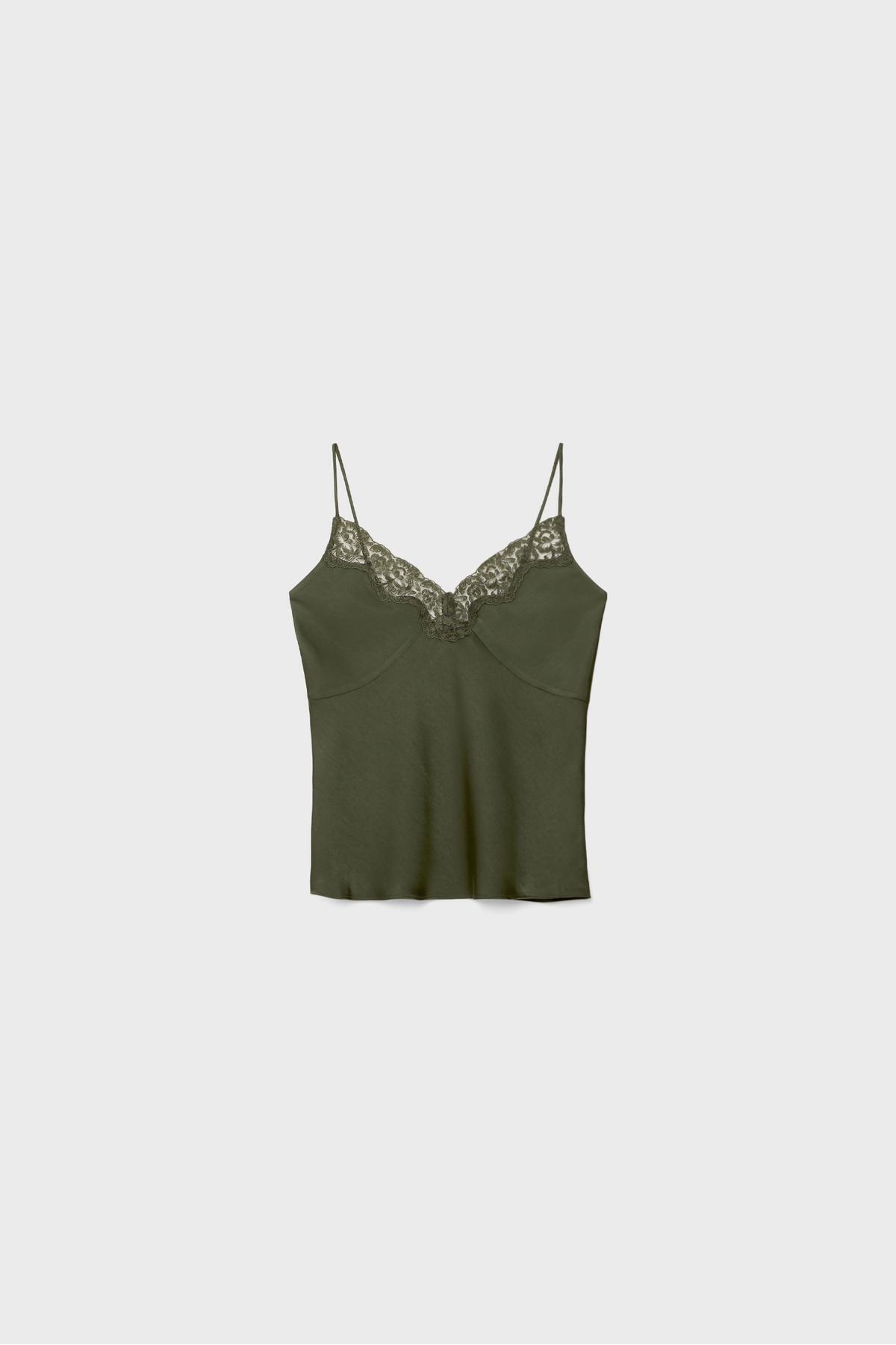 Stradivarius-Glossy lace top 6
