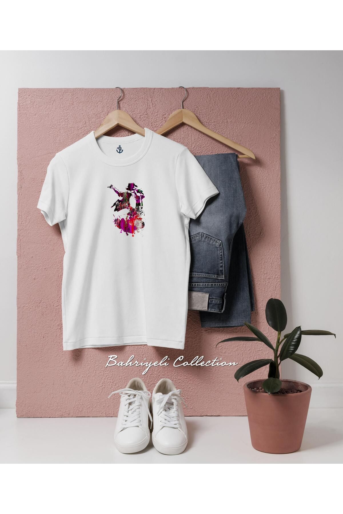 bahriyeli.jpeg Oversize Michael Jackson Wall sticker Tasarımlı Unisex T-Shirt