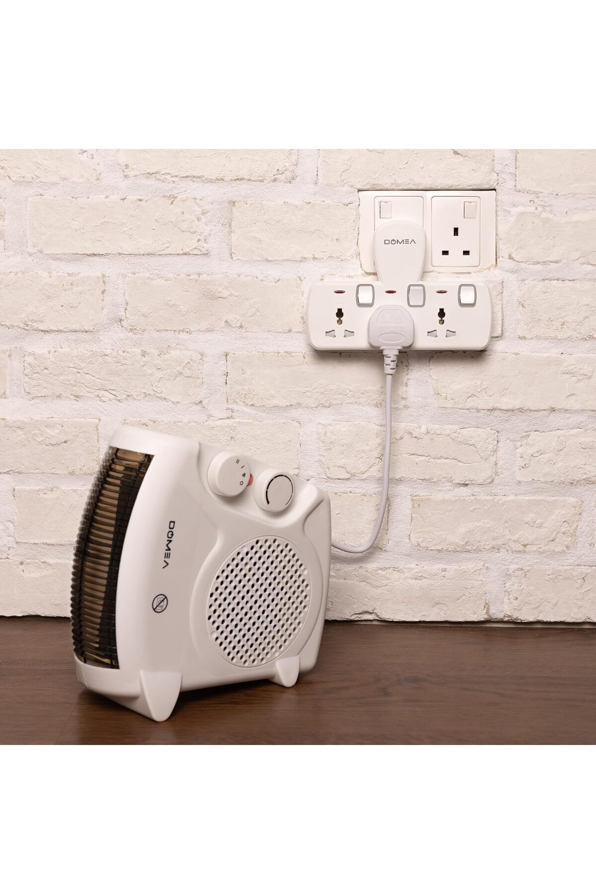 DOMEA-Power Adapter with 3 Universal Sockets, Individually Switched, Wall Charger, Multi-Plug Extens 9
