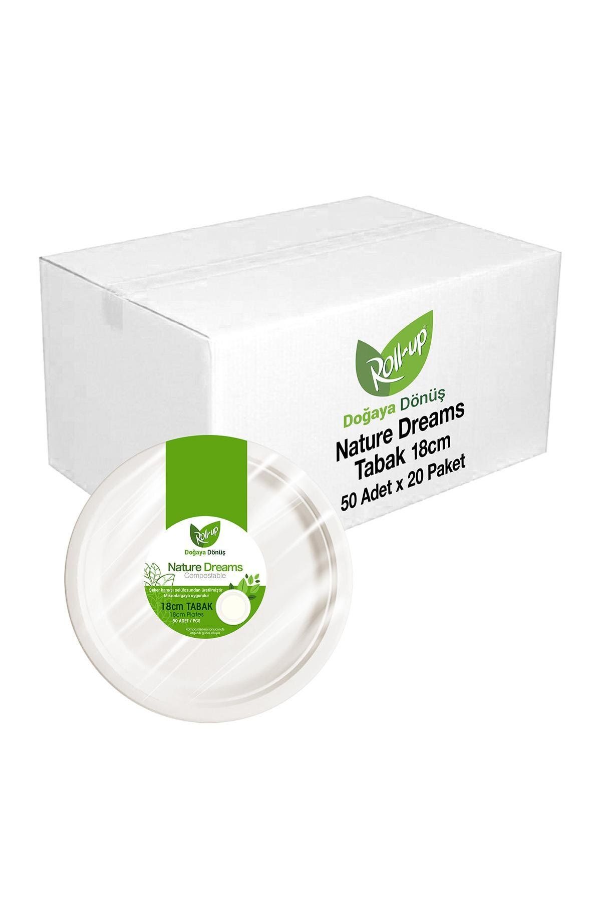 alsepeteavm Roll-up Doğa Dostu Tabak 18cm 50li X 20 Paket (koli)