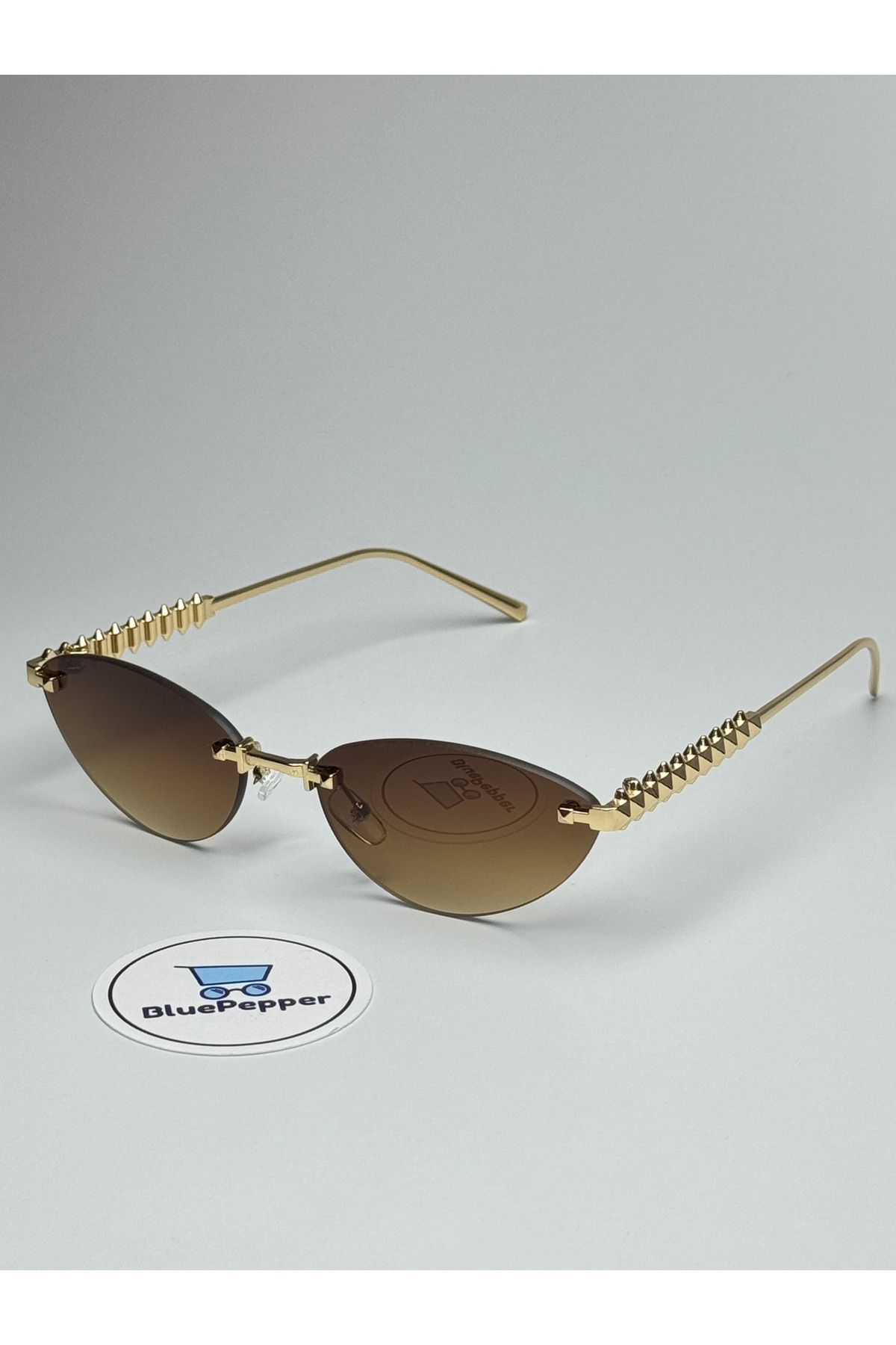 BluePepper CARTYY V4 KAHVE GÜNEŞ GÖZLÜĞÜ Cateye Çerçeve 60-18-143 ekartman