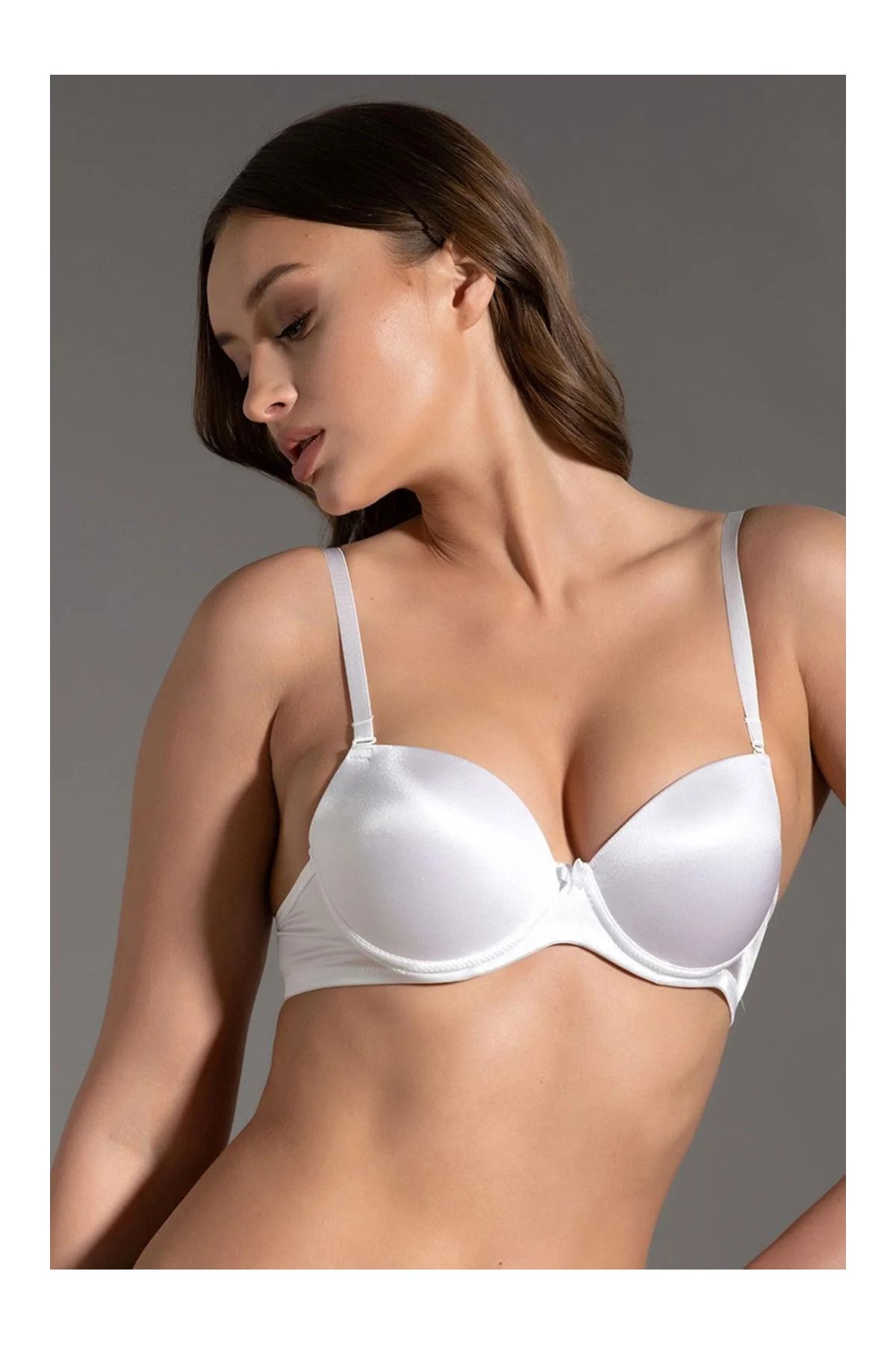 Butik NEW BRA 7020 Beyaz Basic B Cup Destekli Sütyen