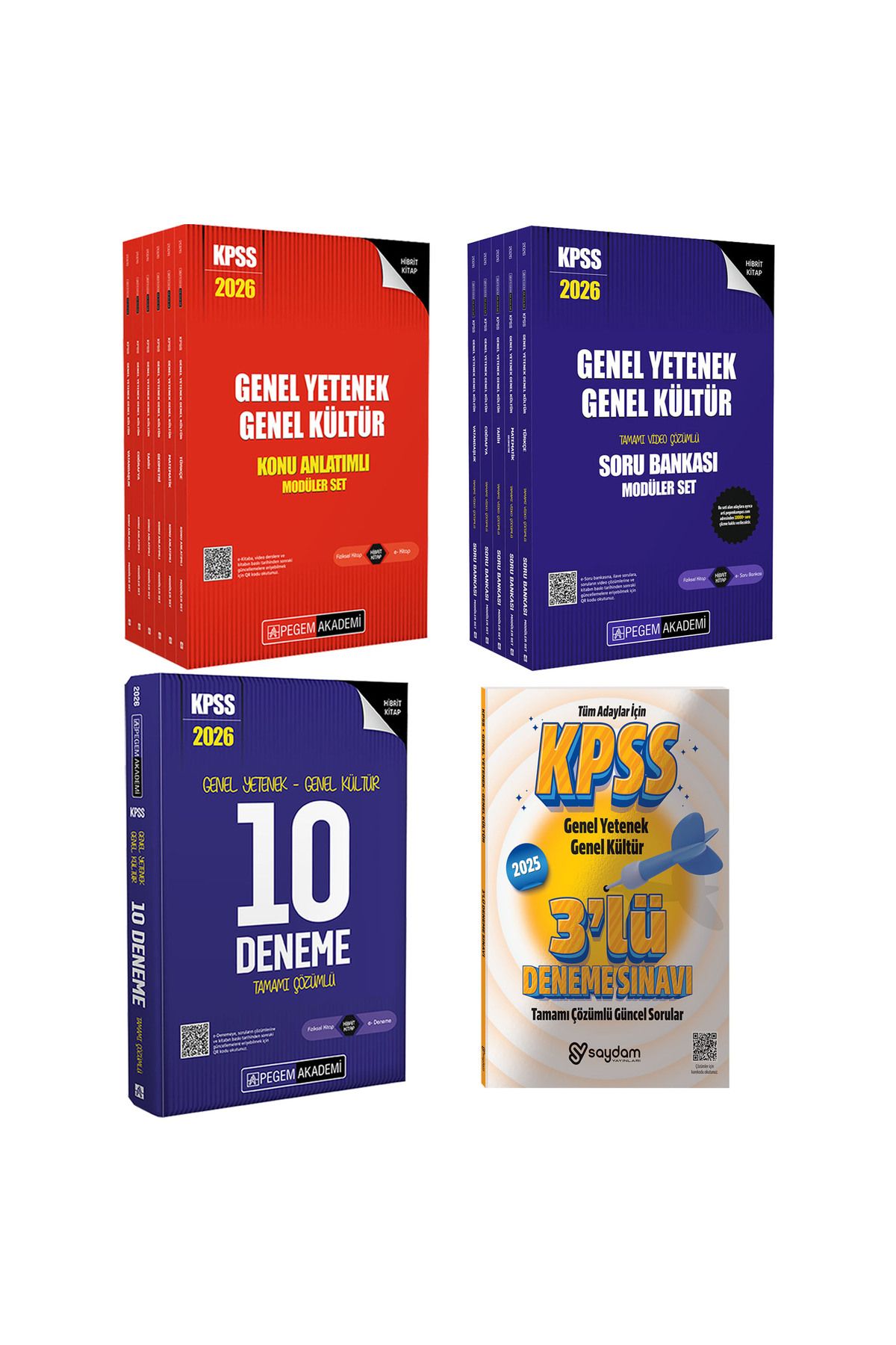Pegem Akademi Yayıncılık 2026 KPSS GYGK Lisans Konu Anlatımlı 6 Kitap-Çözümlü Soru Bankası 5 Kitap-Çözümlü 10 Deneme-3 Deneme