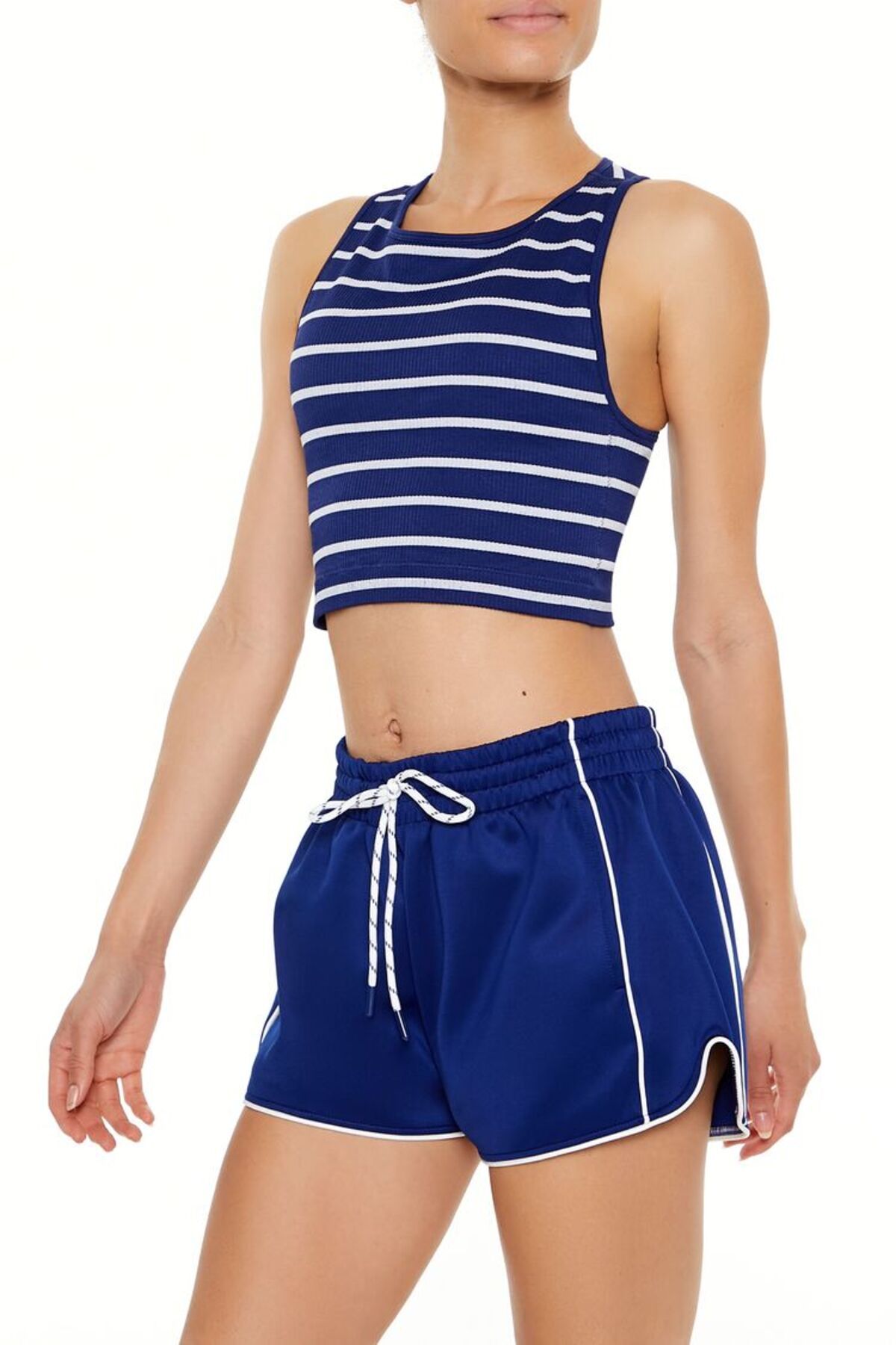 Forever 21 Active Dikişsiz Çizgili Atlet