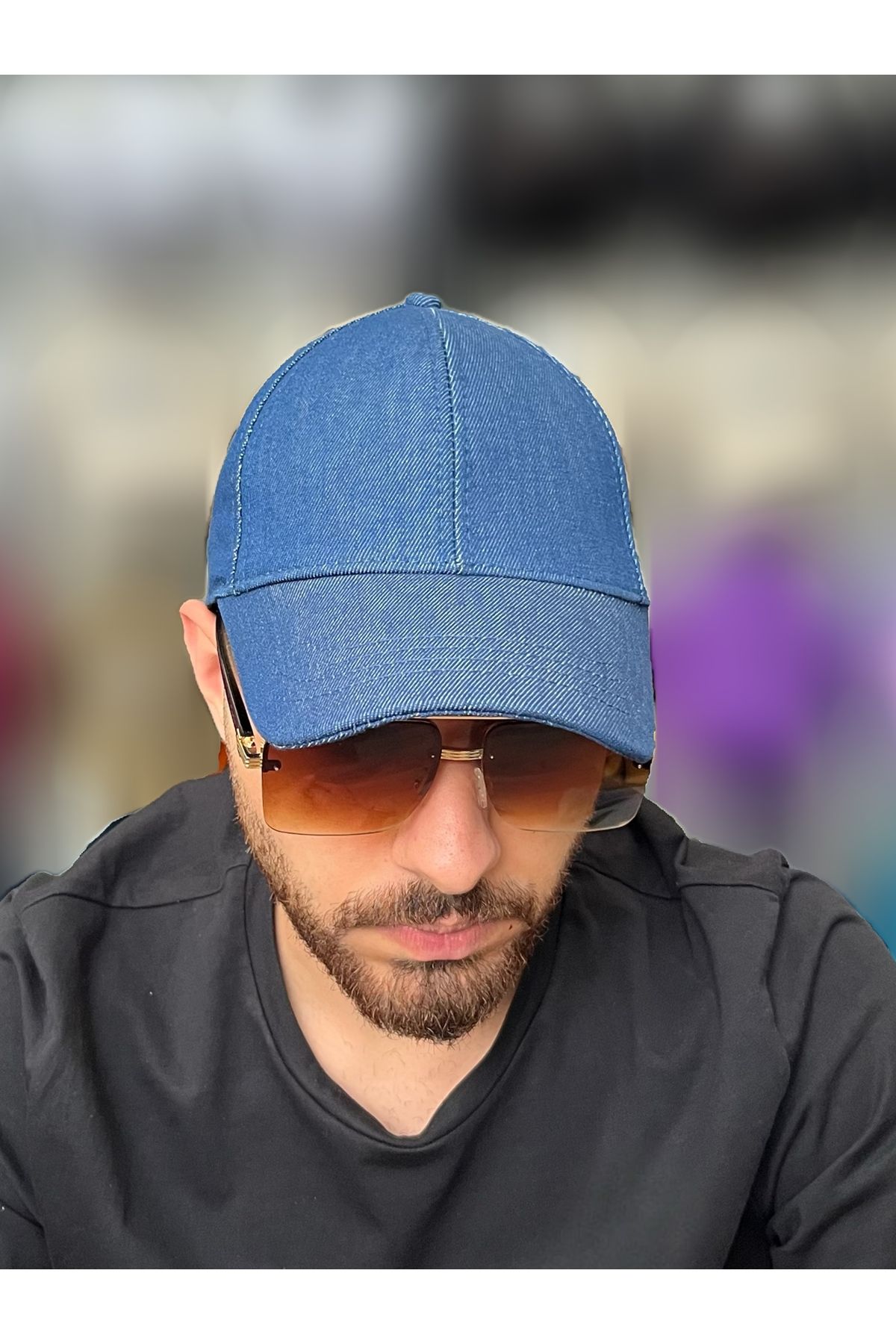 ZERAMİNE Düz Şapka Unisex Model %100 Pamuklu Cırtlı Ayarlanabilir Kadın-Erkek