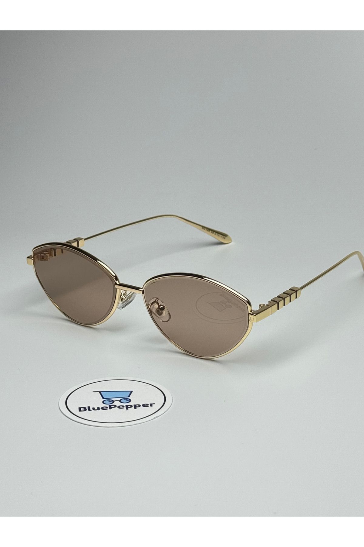 BluePepper MİNA PEMBE GÜNEŞ GÖZLÜĞÜ Cateye-Gold Çerçeve 57 ekartman
