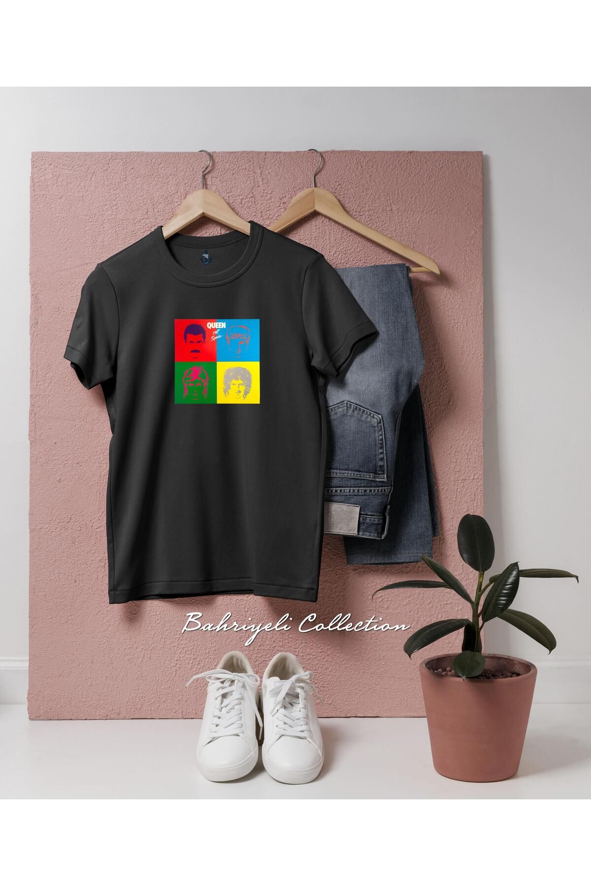 bahriyeli.jpeg Oversize Hot Space Queen Album record Phonograph Tasarımlı Unisex T-Shirt