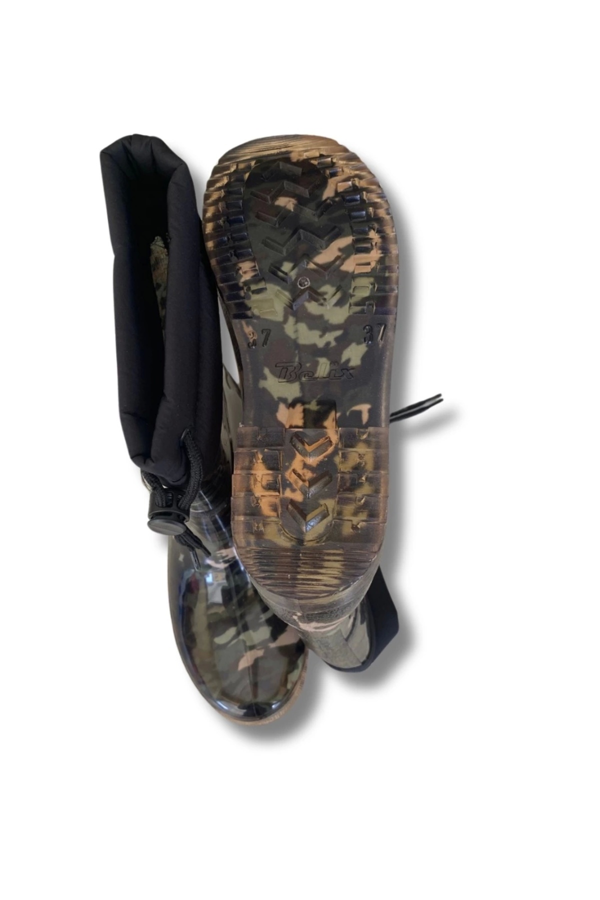 belixspor  Konçlu Peluşlu Kadın Yağmur Çizmesi 36-40 Kamuflaj - Görsel 5