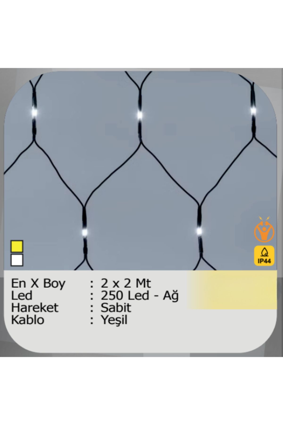 ELKHOUSE ElektrikHouse LED Peri Işığı 250 LED AĞ 2X2 METRE YEŞİL