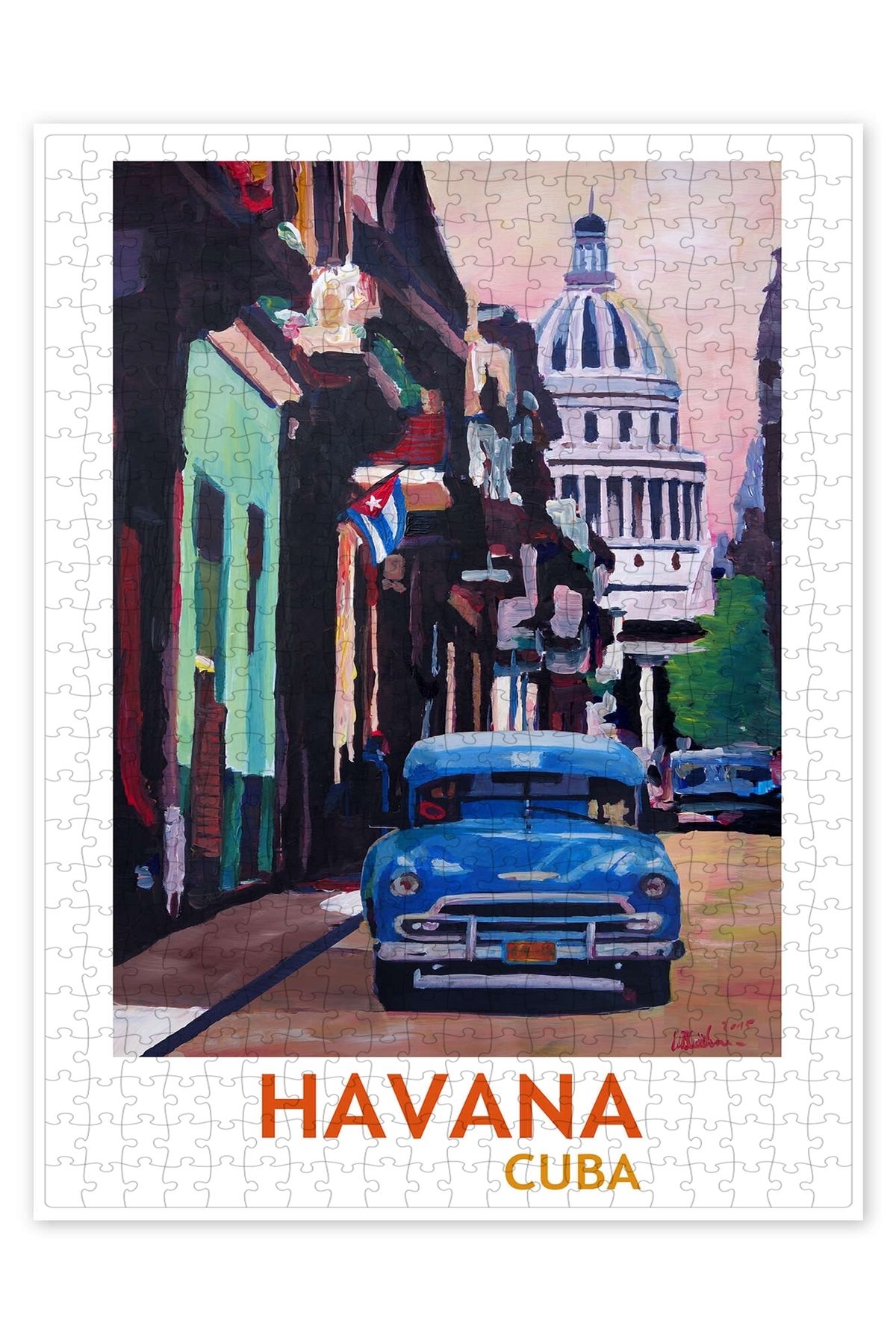 Jeronkarji Havana Club 500 Parça Puzzle Yapboz Şehir Manzara Temalı Hobilik