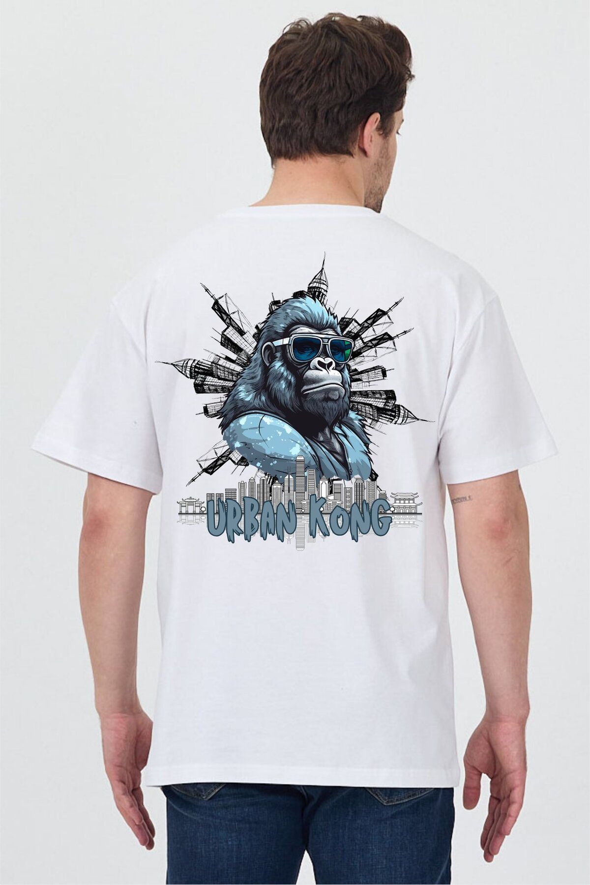 yakamor Unisex Ön Arka Baskılı T-Shirt