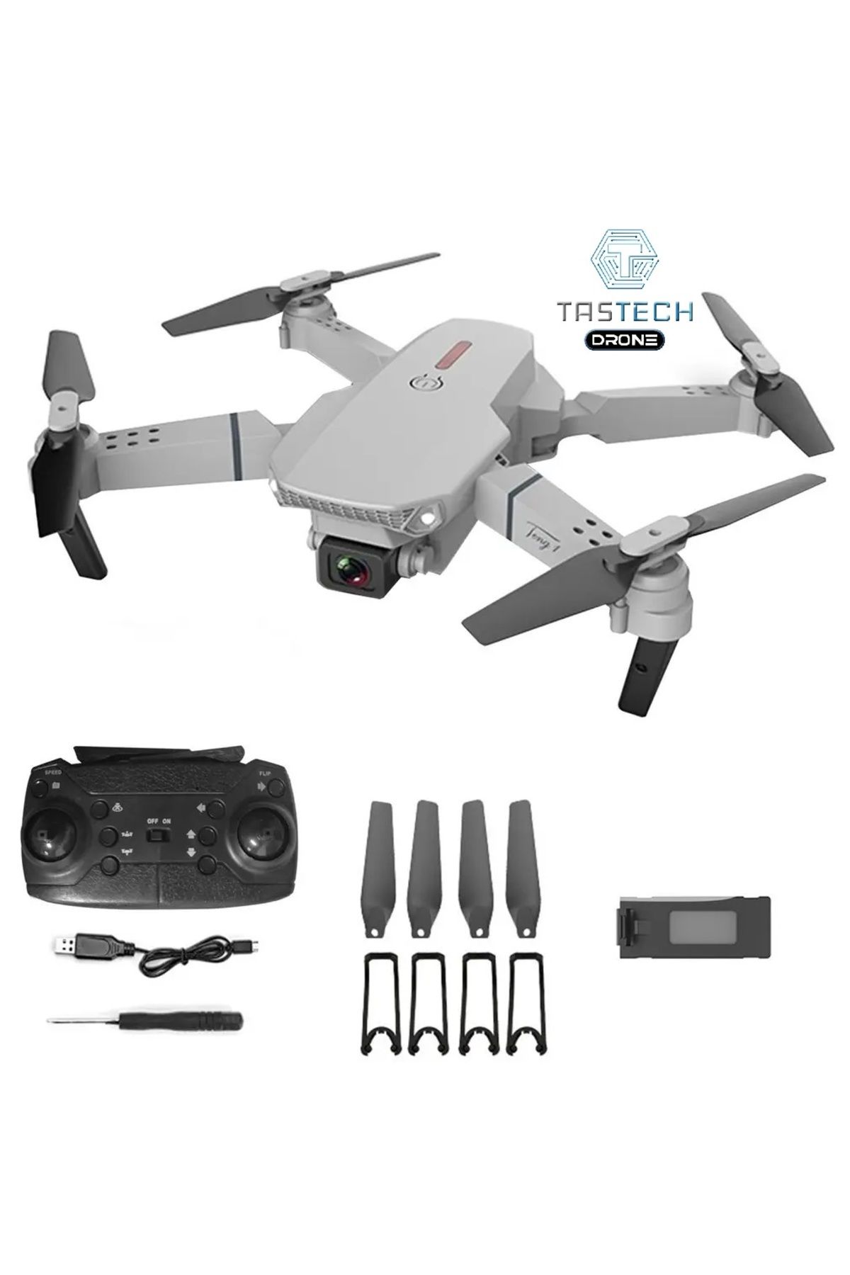 Tastech 720P KAMERALI DRONE E88 KATLANABİLİR UZAKTAN KUMANDALI APP DESTEKLİ QUADCOPTER