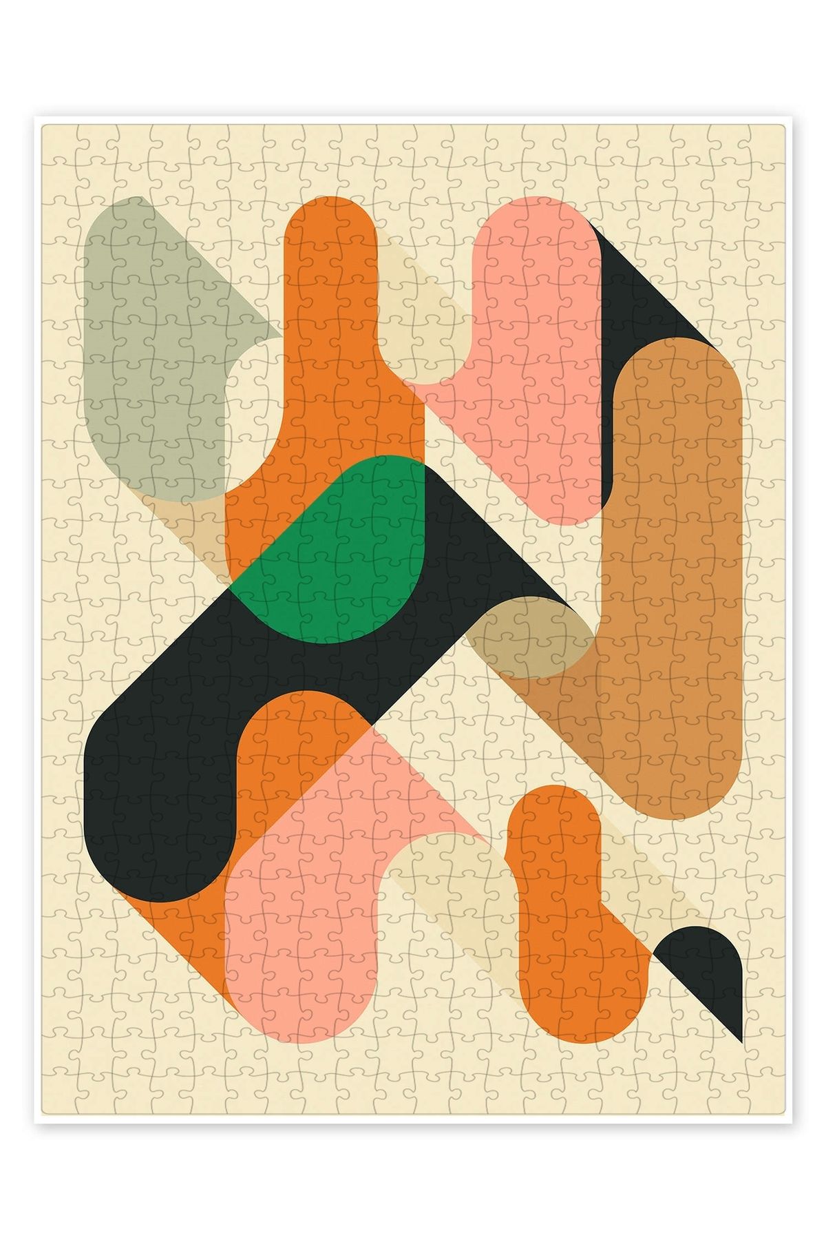 Jeronkarji Geometrik 500 Parça Puzzle Yapboz Bohem Soyut Sanat Temalı