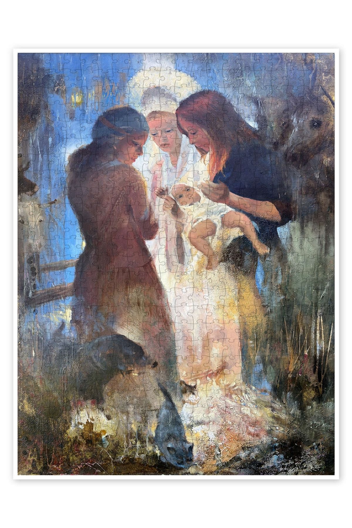 Jeronkarji Çocuk 500 Parça Puzzle Yapboz Çocuklar için Neşeli Hayvan Temalı