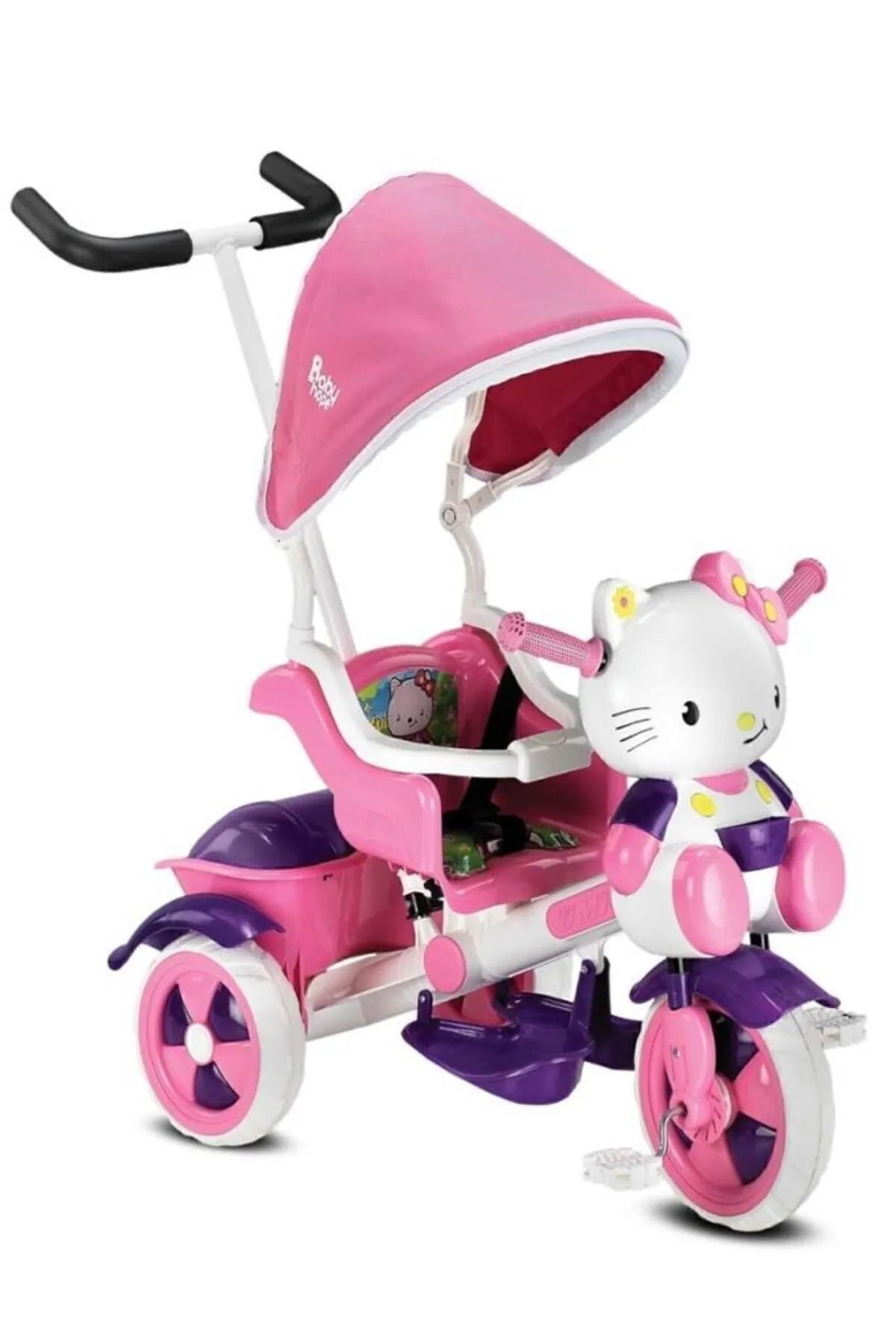 BabyHope Hello Kitty Kontrollü 3 Tekerlekli Bisiklet