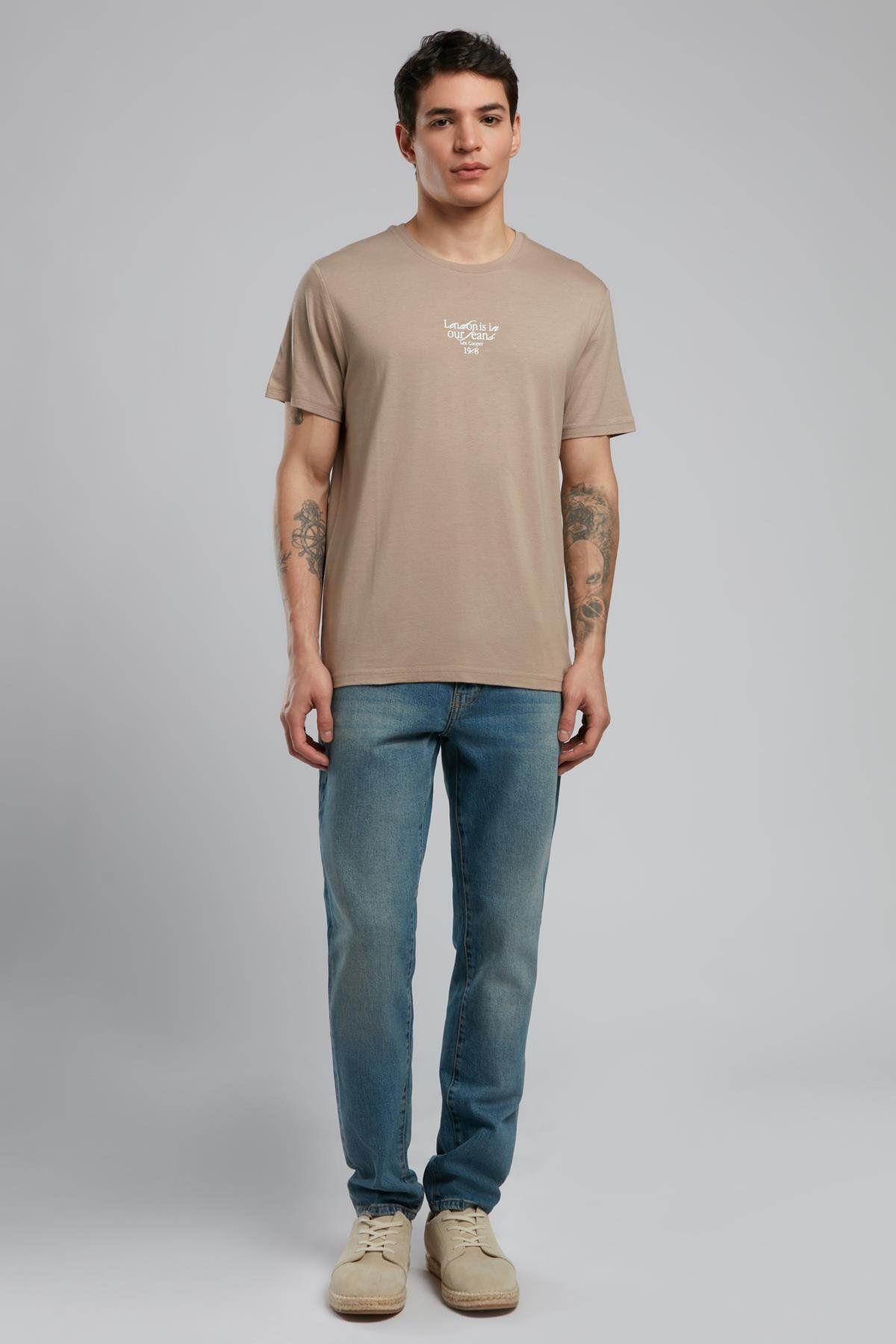 Lee Cooper Jack Normal Bel Dar Kesim Dar Paça Mavi Erkek Jean Pantolon
