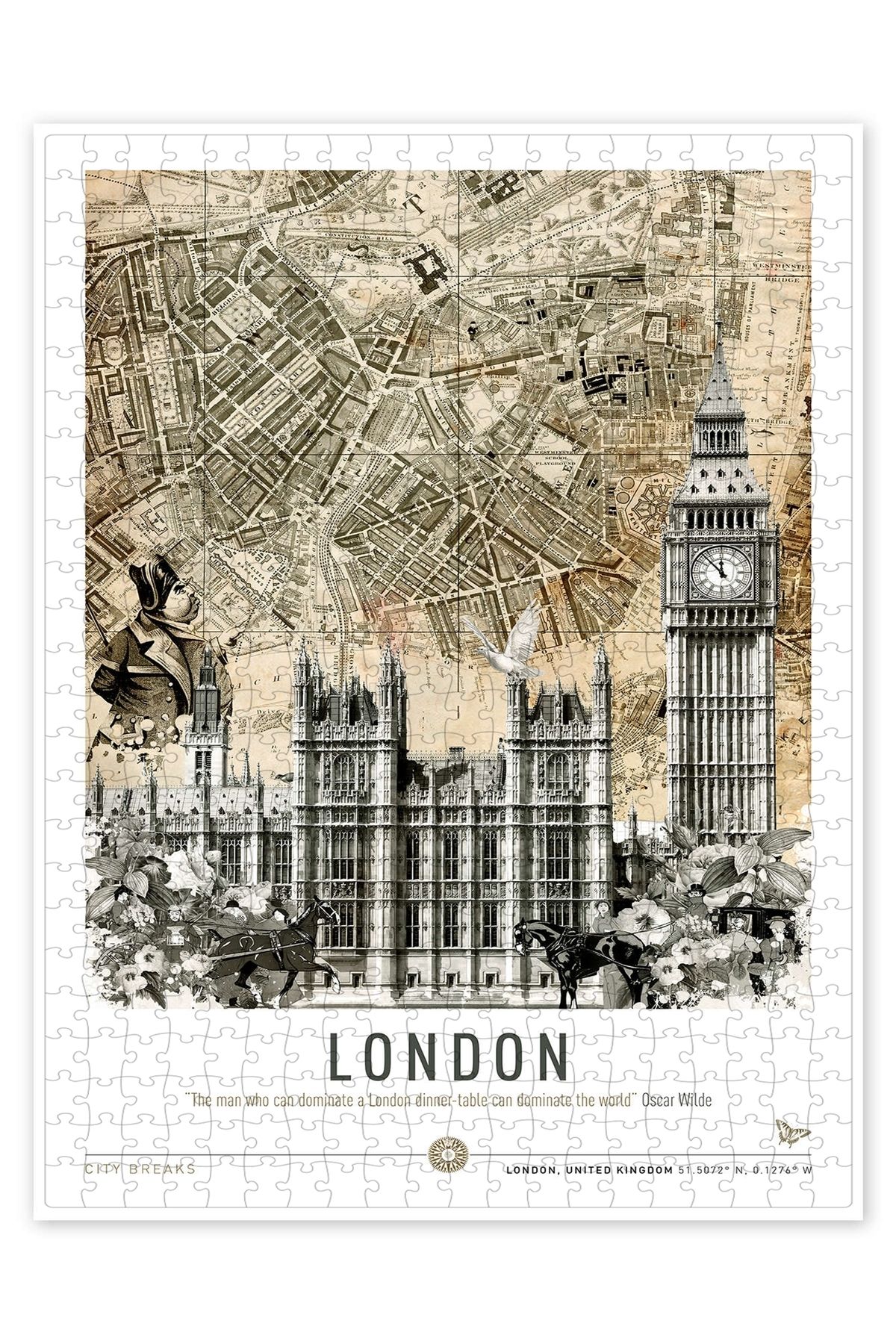 Jeronkarji Londra Şehir Tatili I 500 Parça Puzzle Yapboz Şehir Manzara Temalı Hobilik