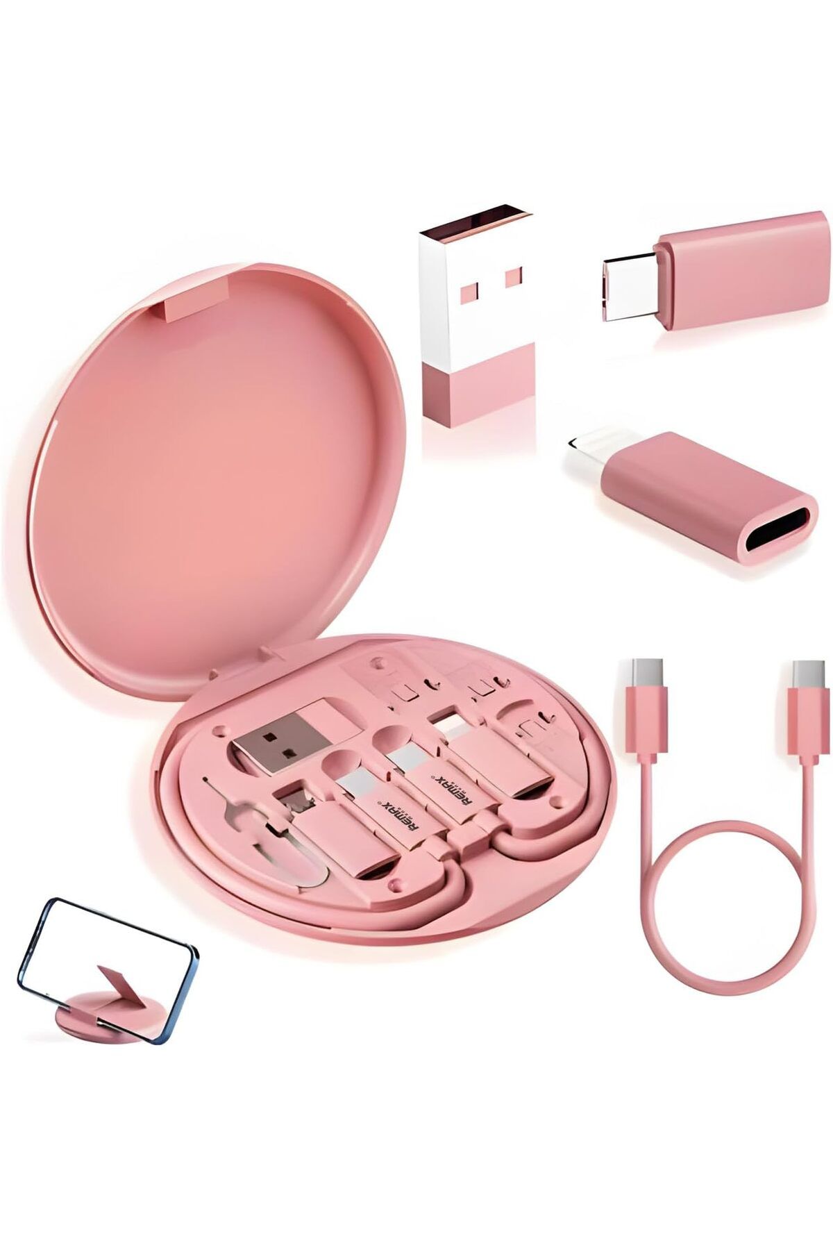 Remax Mena-Data Cable 60W Fast Charging with Storage Box, Multifunctional All-in-One Charging Kit, 3 9