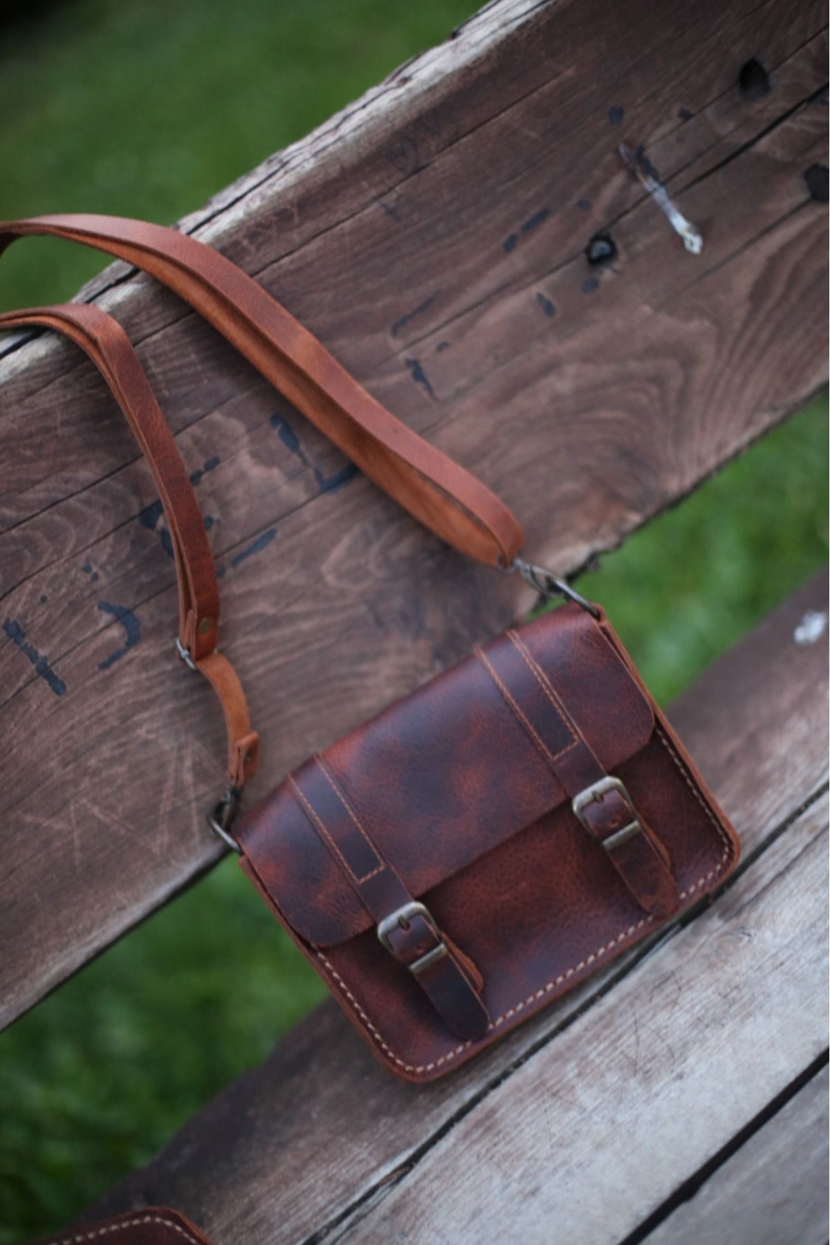 zarif atölye Postino postacı model el yapımı deri çanta handmade Leather