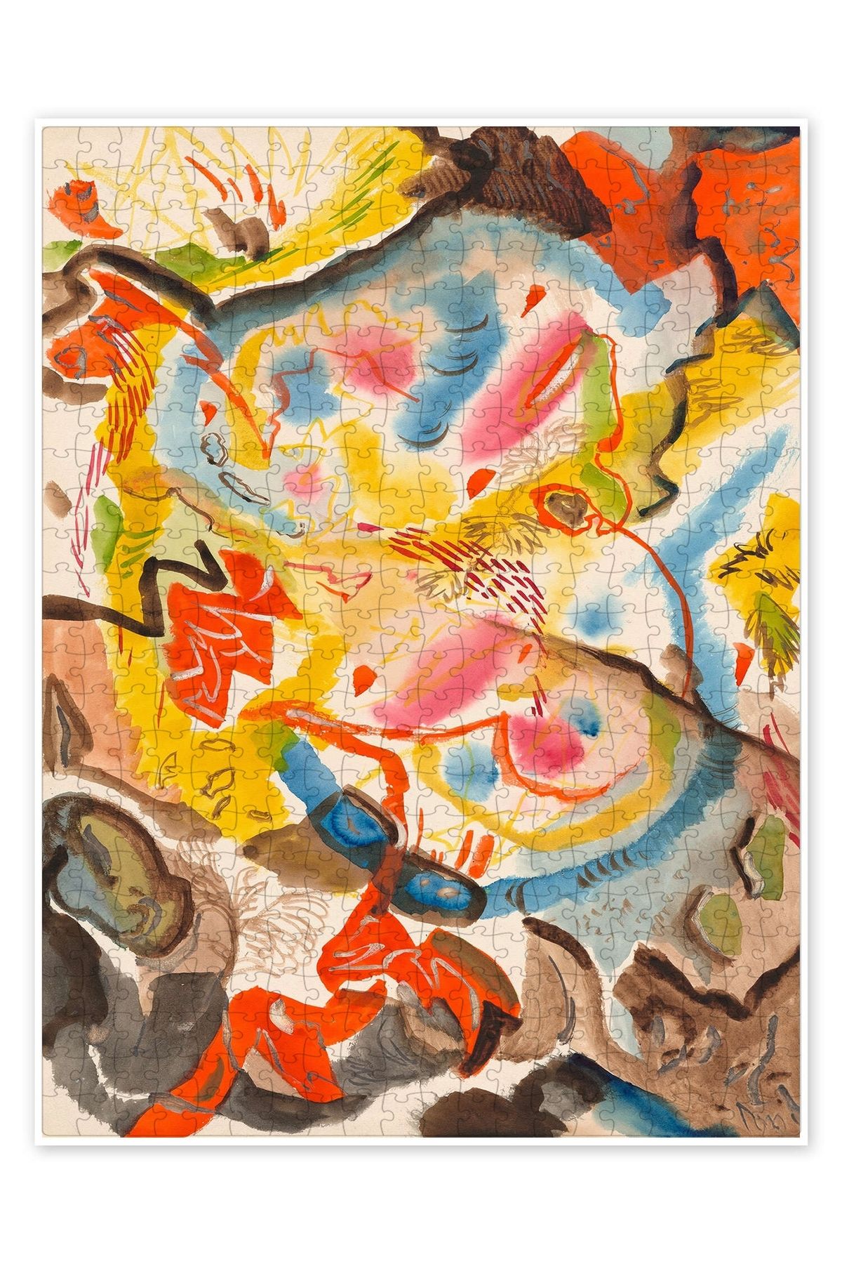 Jeronkarji Soyut Kompozisyon I 500 Parça Puzzle Yapboz Bohem Soyut Sanat Temalı