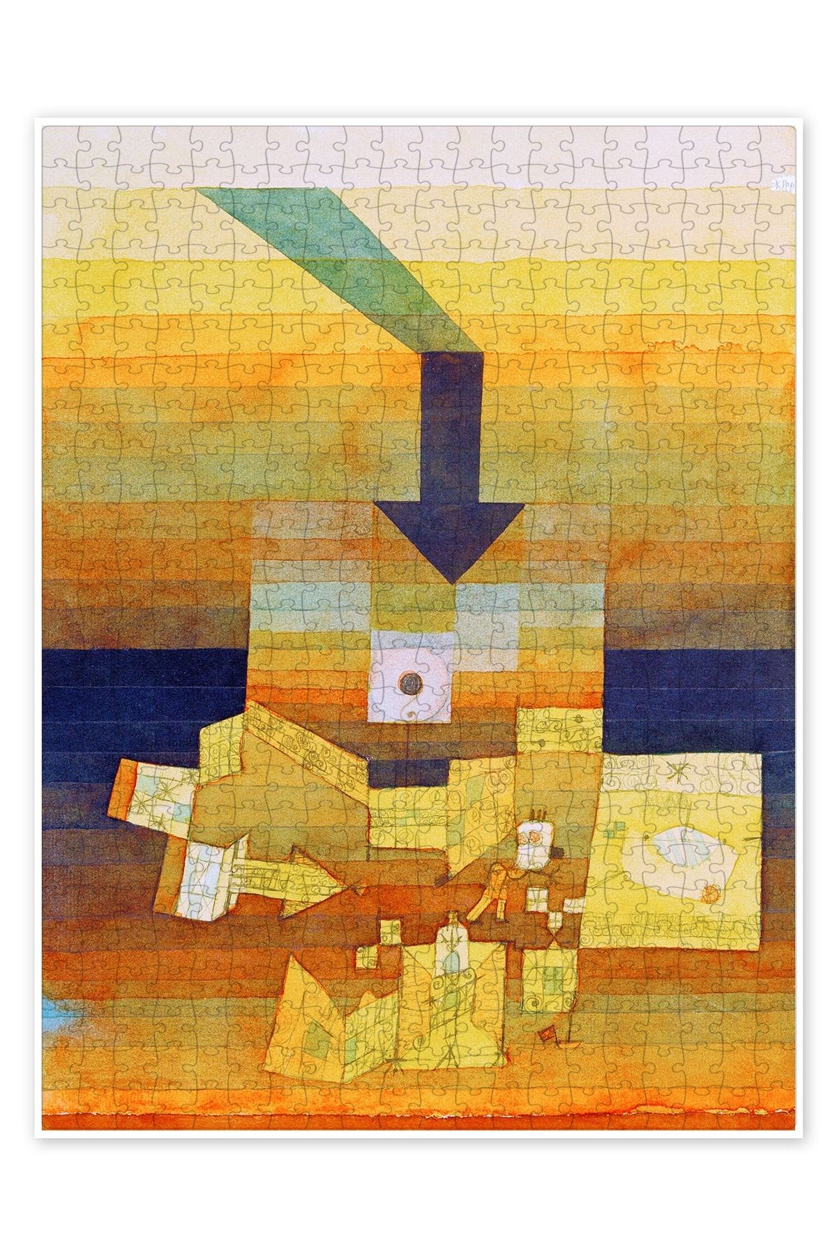 Jeronkarji Etkilenen yer 500 Parça Puzzle Yapboz Bohem Soyut Sanat Temalı