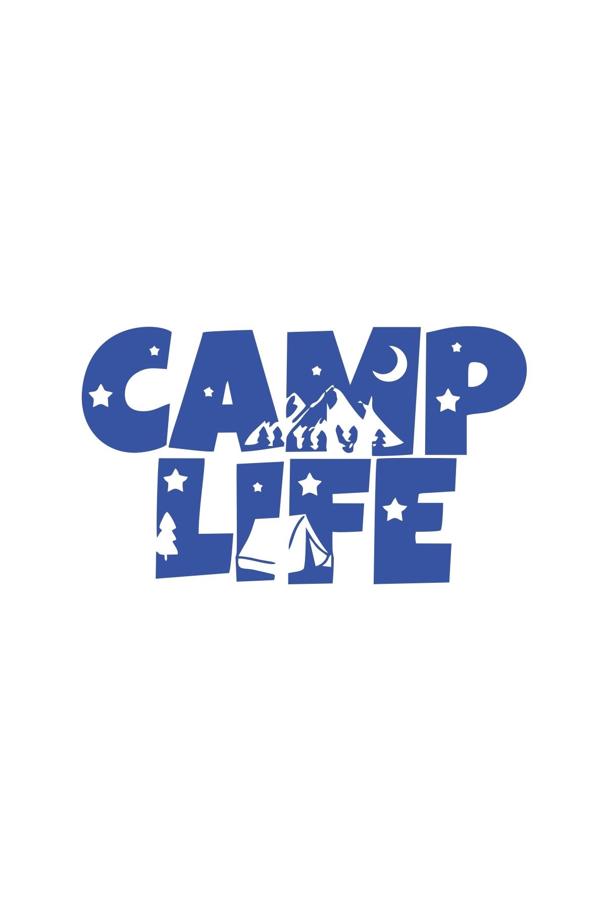 Reysa Tasarım Camp Lifer Sticker 17x17 Cm Mavi