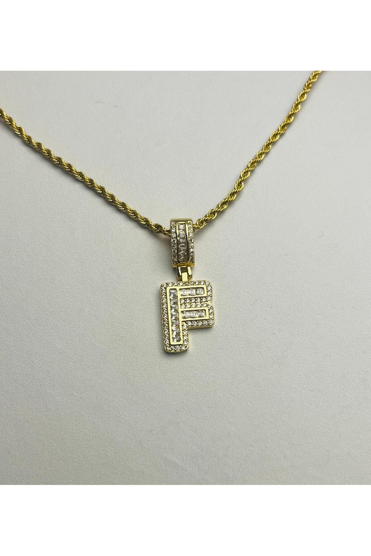 ASİN ACCESSORİES Burgu Zincir Harf Kolye