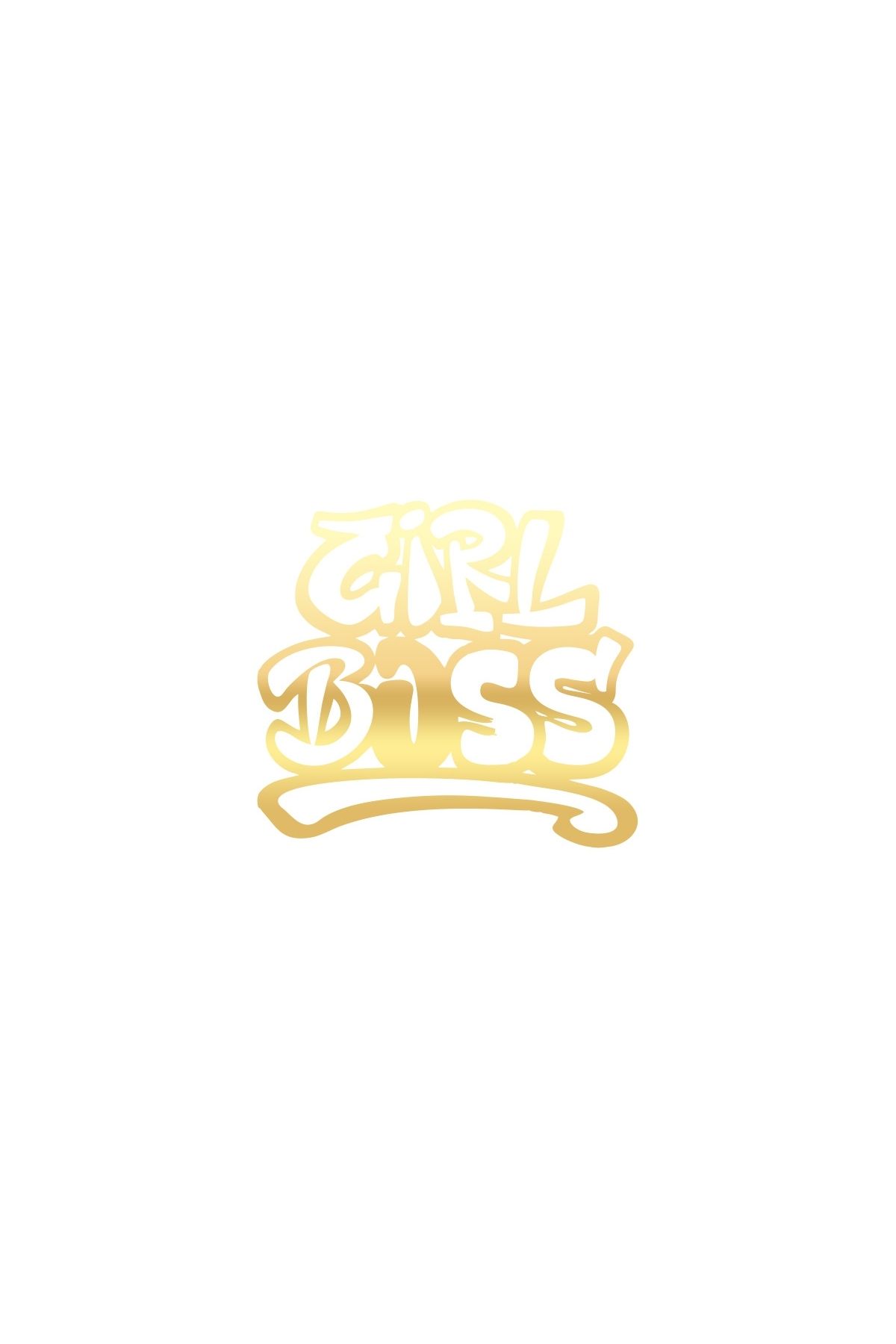 Reysa Tasarım Girl Boss Sticker 17x17 Cm Gold