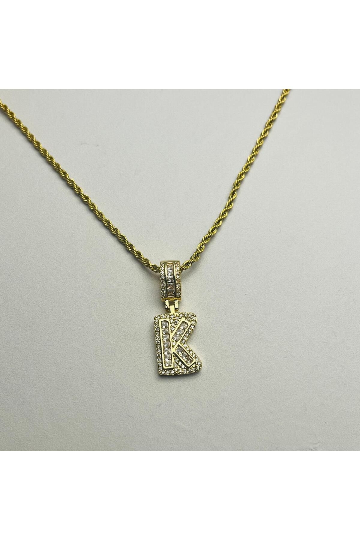 ASİN ACCESSORİES Burgu Zincir Harf Kolye
