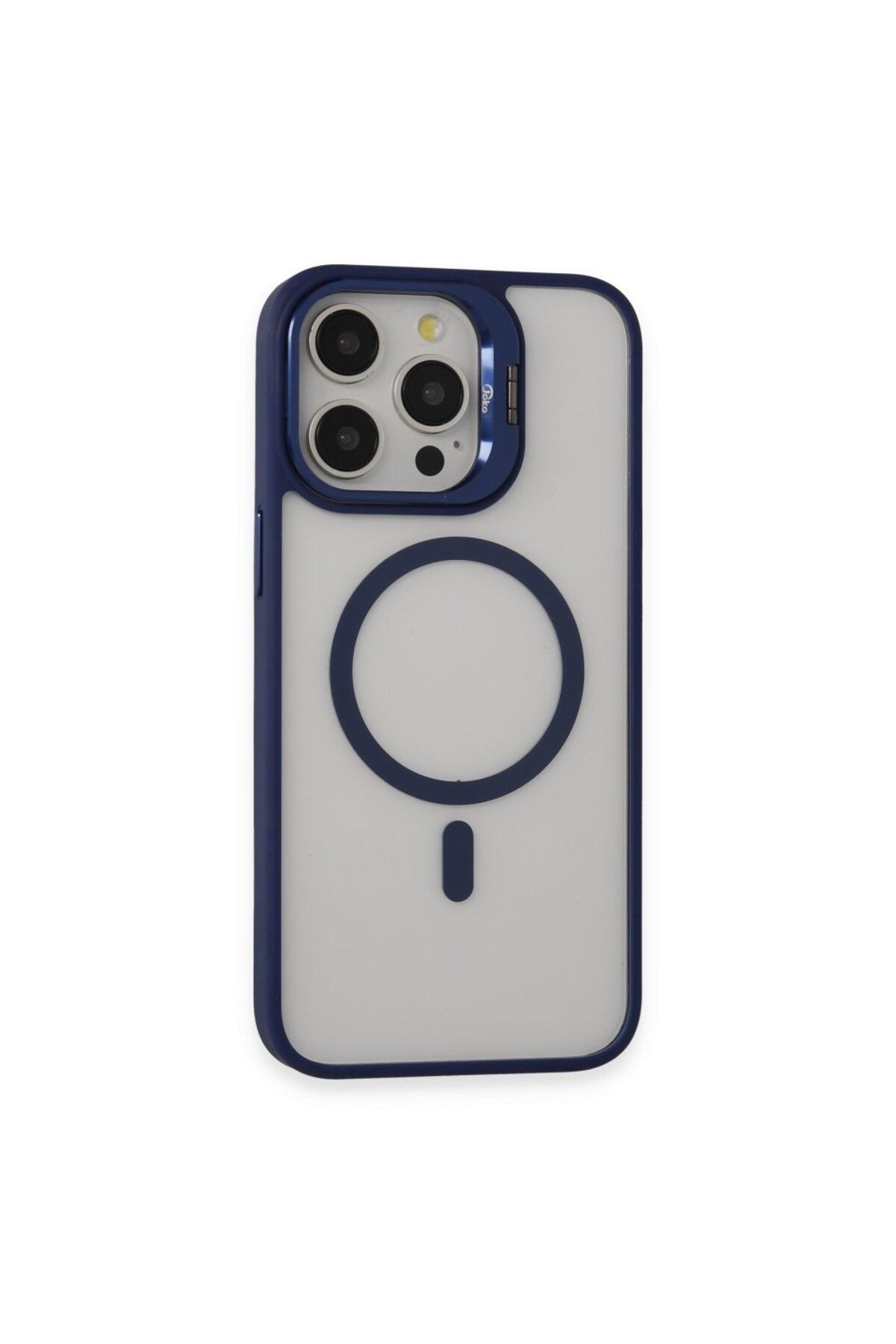 TFY STORE İPhone 14 Pro Max Uyumlu Kılıf ve Lens Magsafe Standlı Kamera Camlı Kapak
