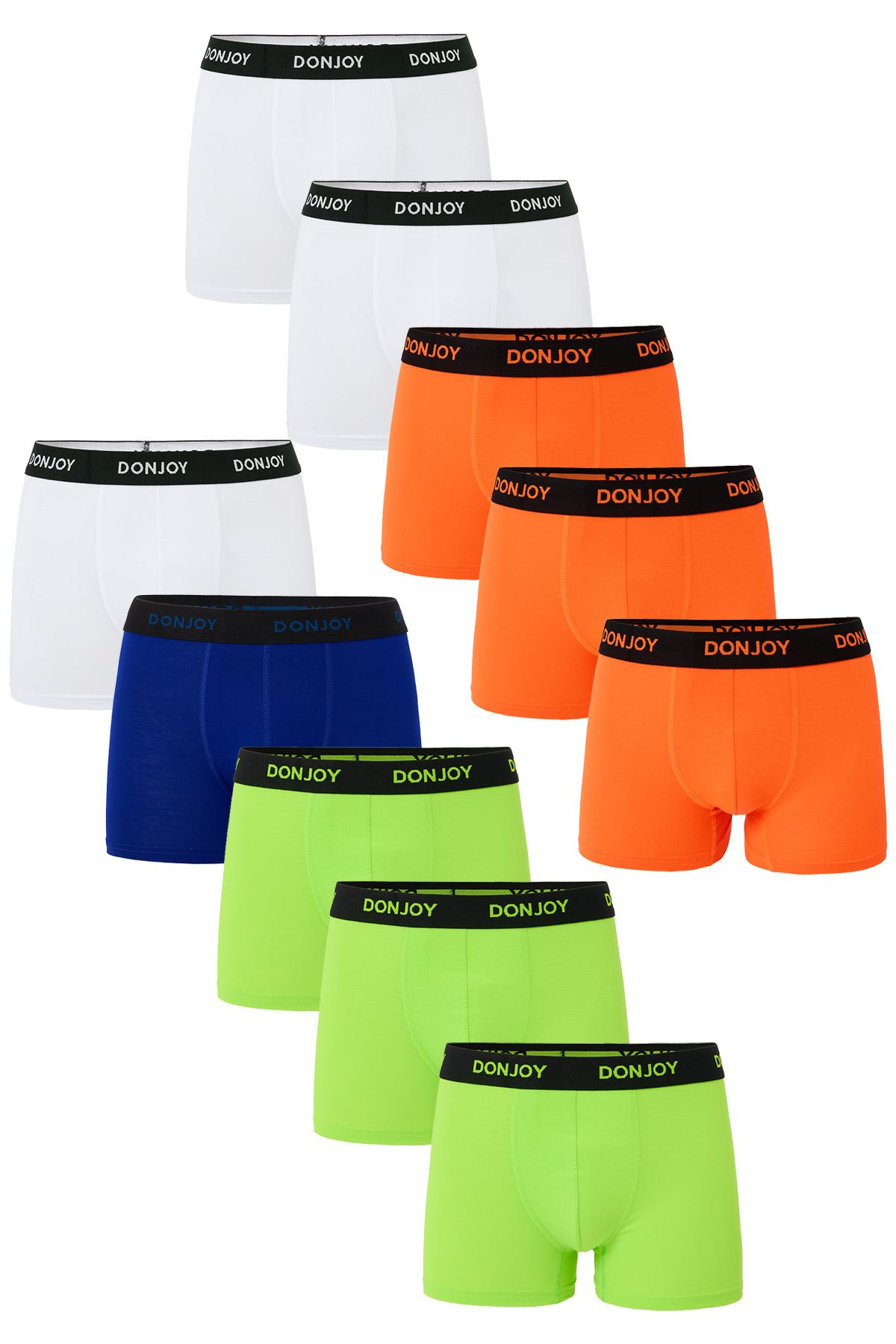don joy Erkek 10'lu Pamuklu Penye Beli Lastikli Boxer