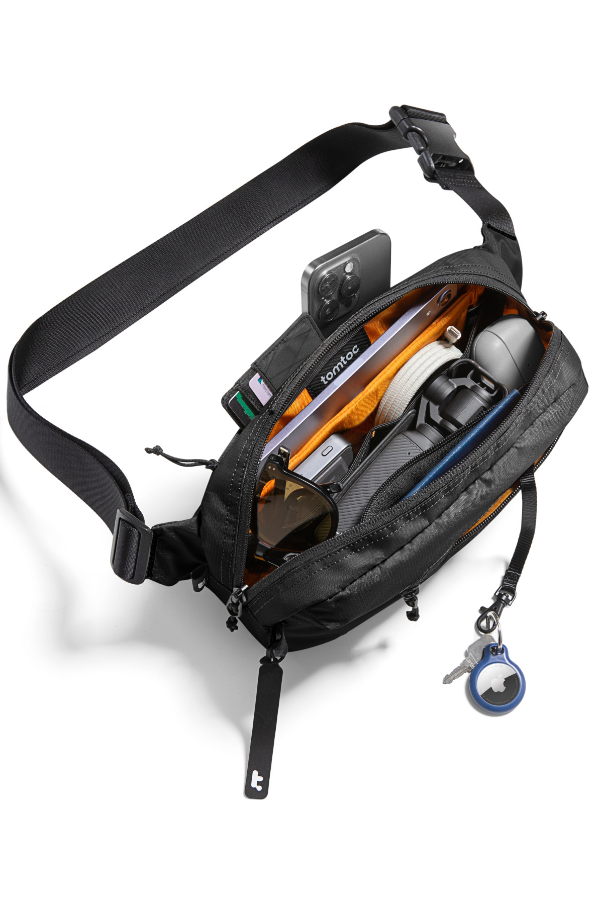 Tomtoc Aviator T33 Siyah 3.5L Aksesuar El ve Omuz Çantası - T33M1D1 görsel 5