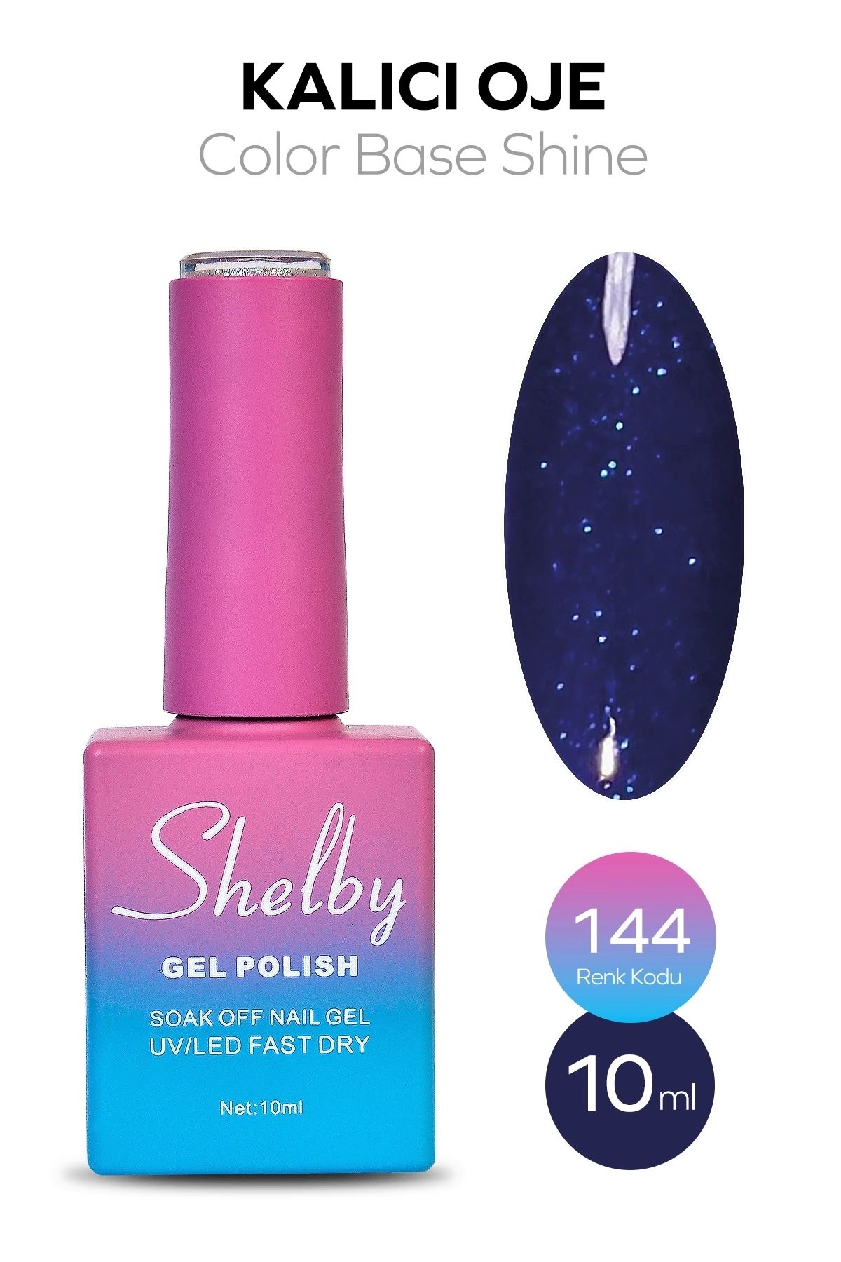 Adornn SHELBY 10 ML. A144 RENKLİ IŞILTILI KALICI OJE