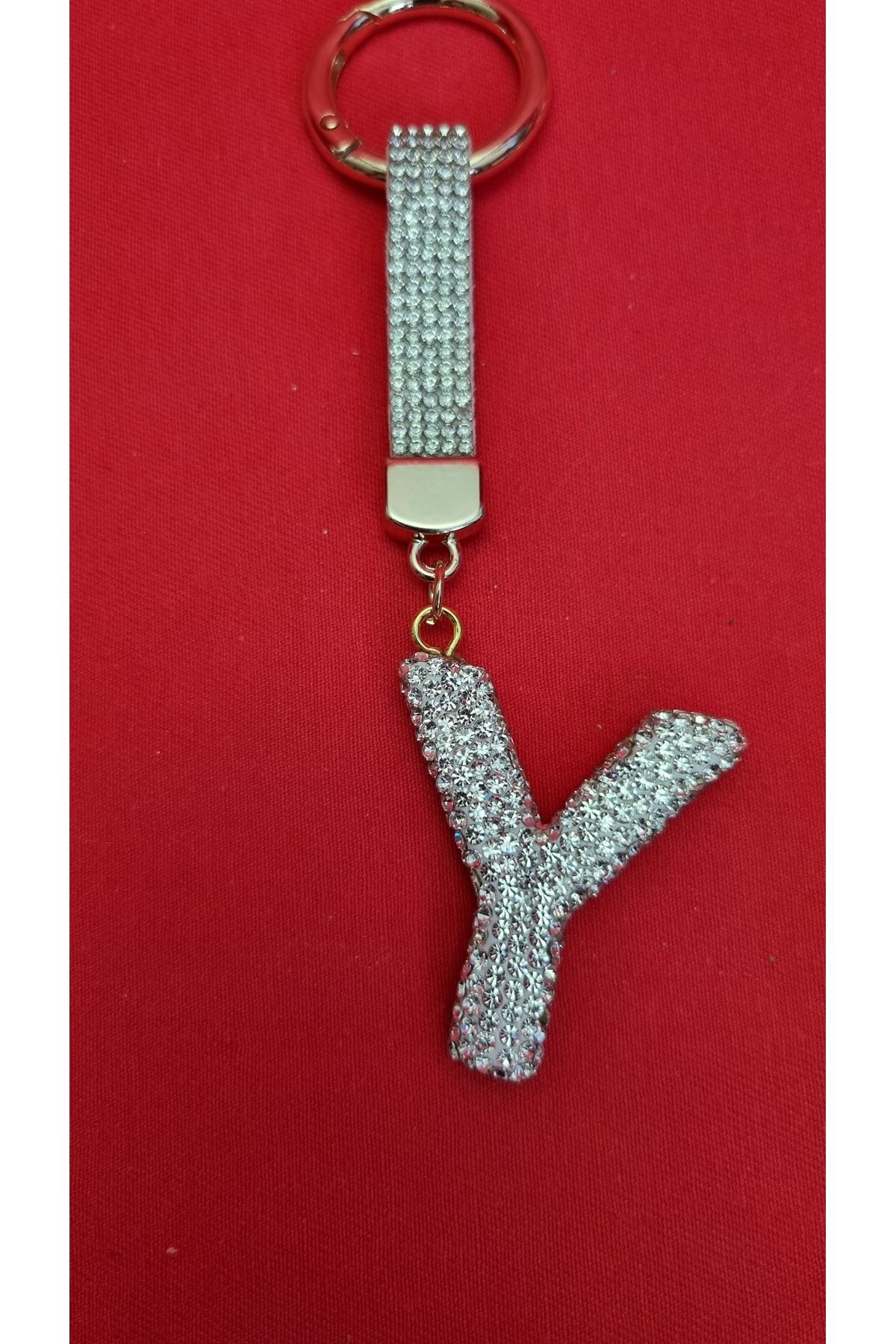 Land of Souvenir Zirkon Taşlı Lüks Harf Anahtarlık