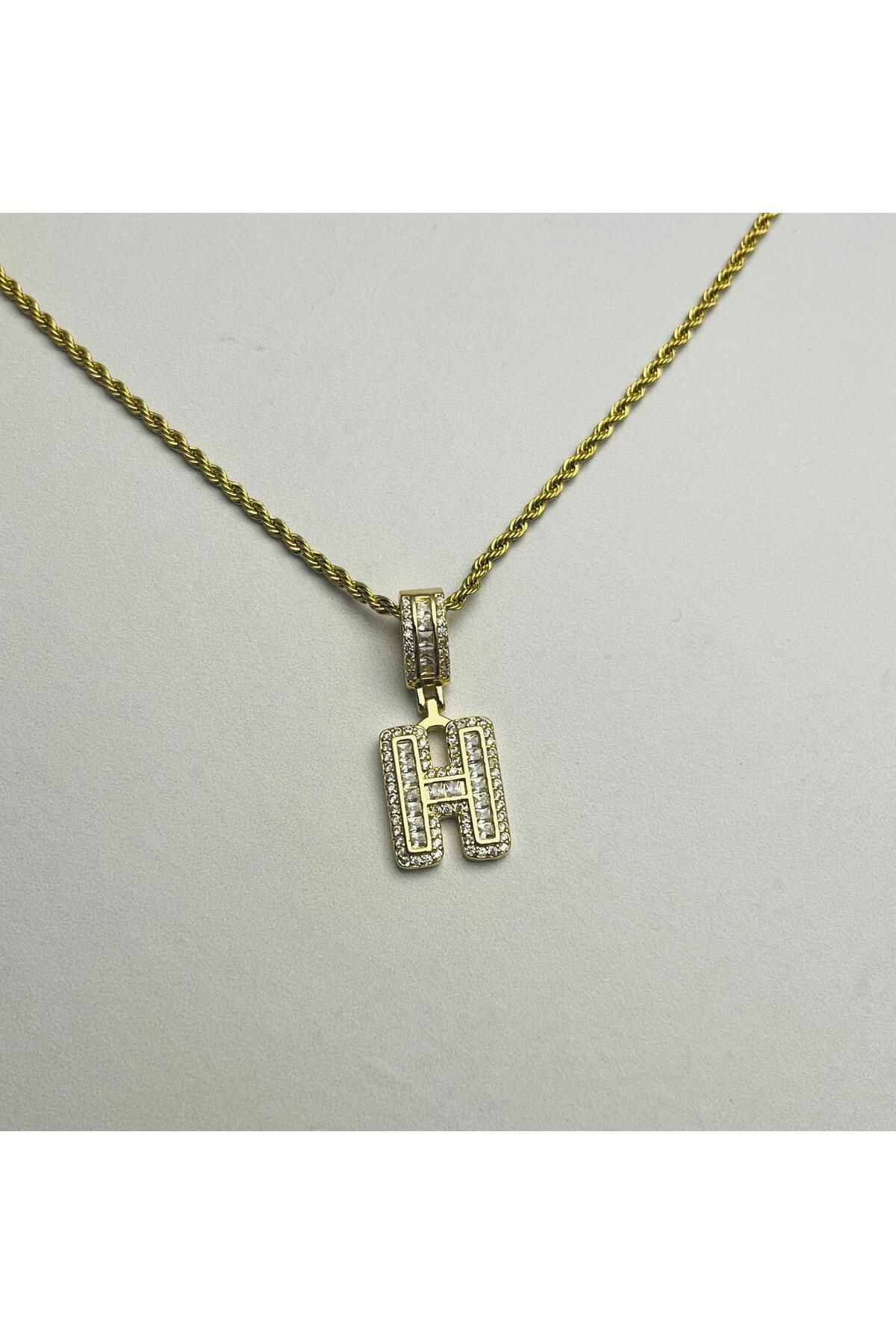 ASİN ACCESSORİES Burgu Zincir Harf Kolye