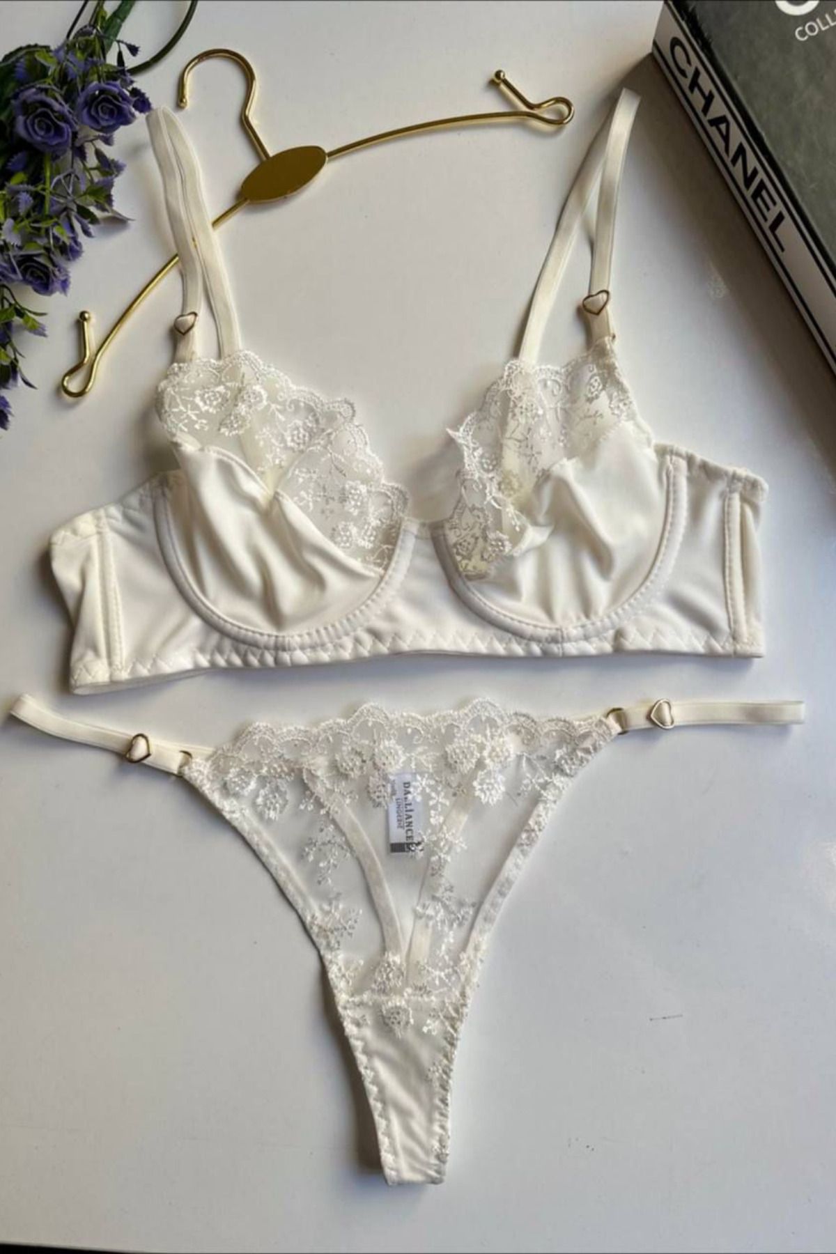 RosalynStore Rosalyn Dantel Detaylı Transparan Şık Sütyen Takımı