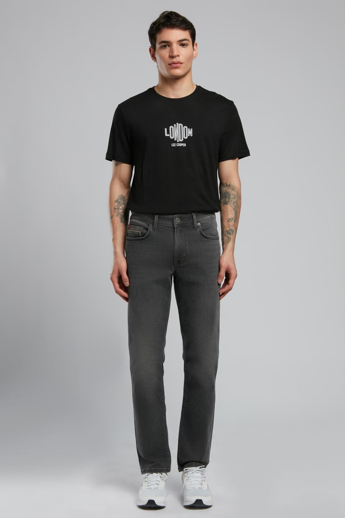 Lee Cooper Jagger Normal Bel Dar Kesim Düz Paça Sprang Brown Mid Erkek Jean Pantolon