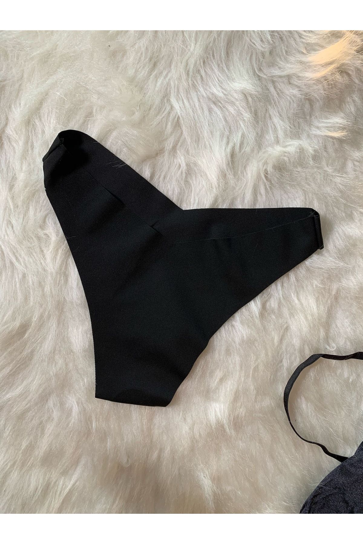 Gizliz Kadın Siyah Dikişsiz İz Yapmayan, Microfiber Brazilian Külot