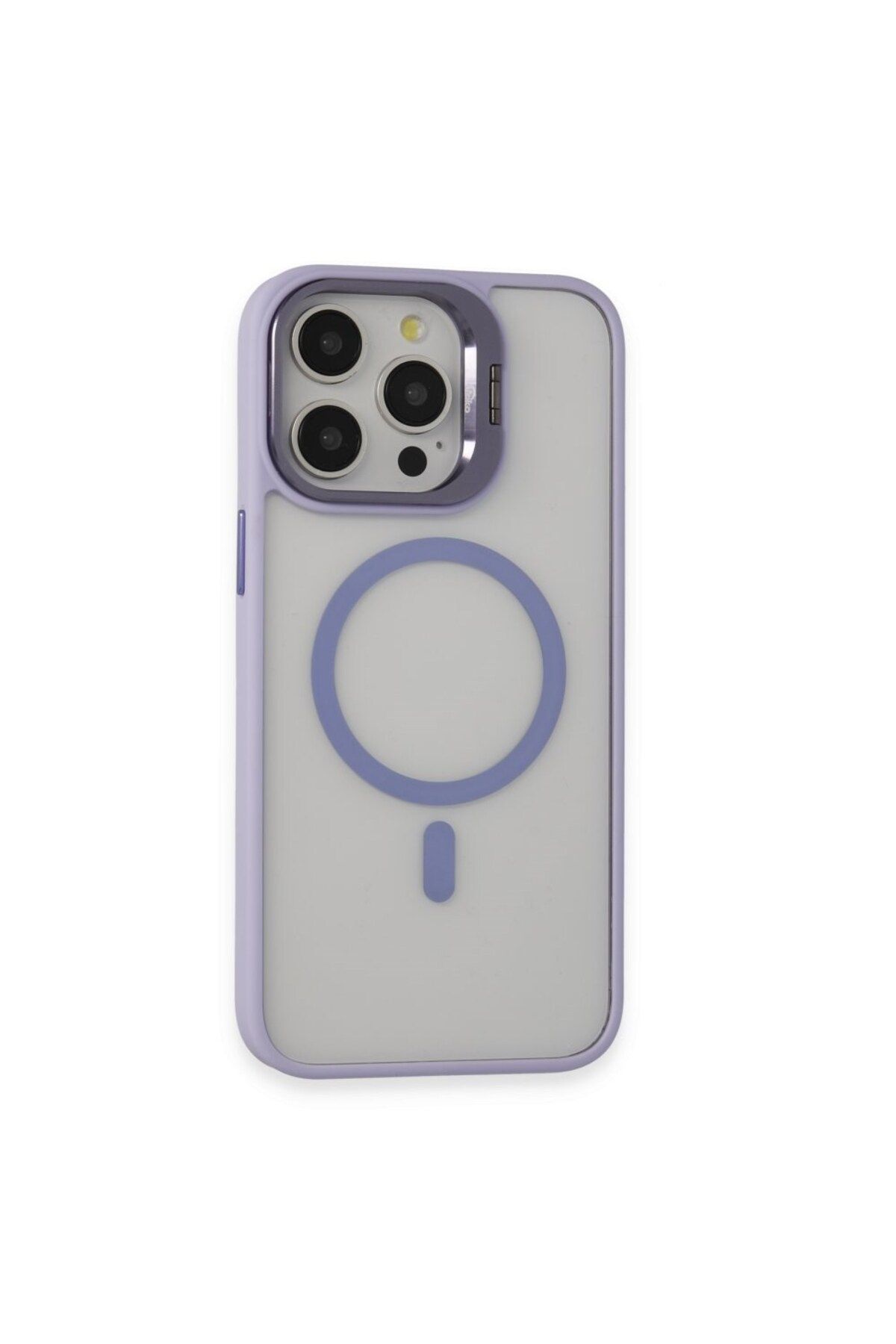 CDA STORE İPhone 15 Pro Max Uyumlu Kılıf ve Lens Magsafe Standlı Kamera Camlı Kapak