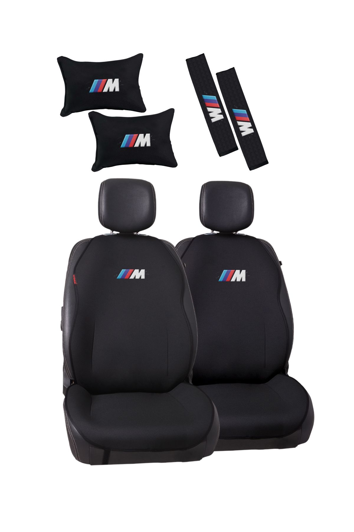 otomind Bmw M Logo Nakışlı Dokuma Oto Minder ve Konfor Seti