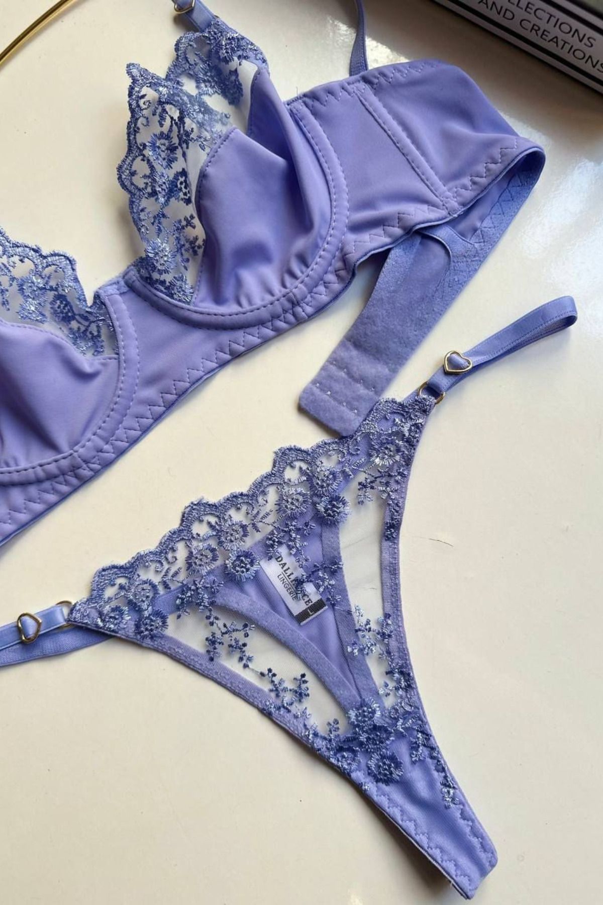 RosalynStore Rosalyn Dantel Detaylı Transparan Şık Sütyen Takımı