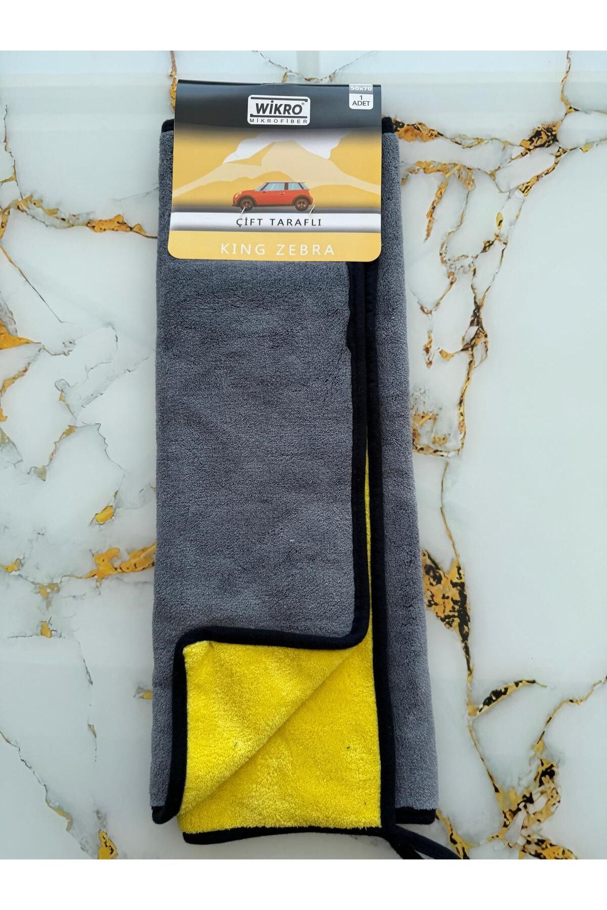 WİKRO Mikrofiber Oto Kurulama Bezi Çift taraflı 50 X 70 CM