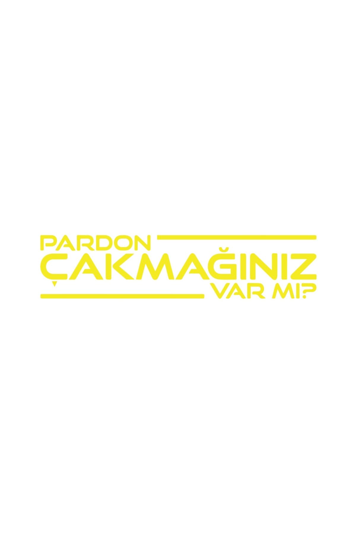 Reysa Tasarım Pardon Çakmağınız var mı Sticker 17x17 Cm Sarı