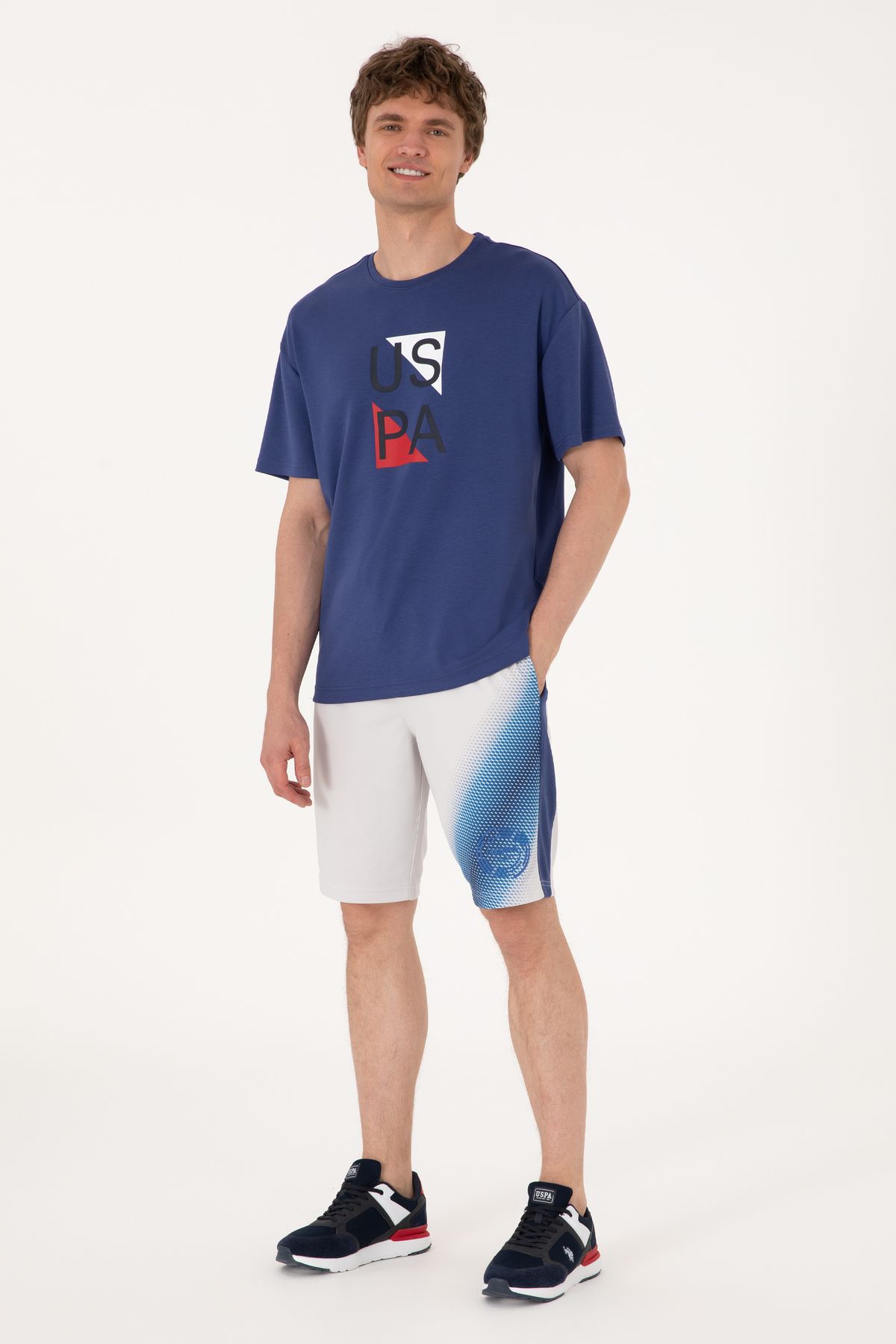 U.S. Polo Assn. Erkek Açık Gri Örme Şort 50299522-VR001