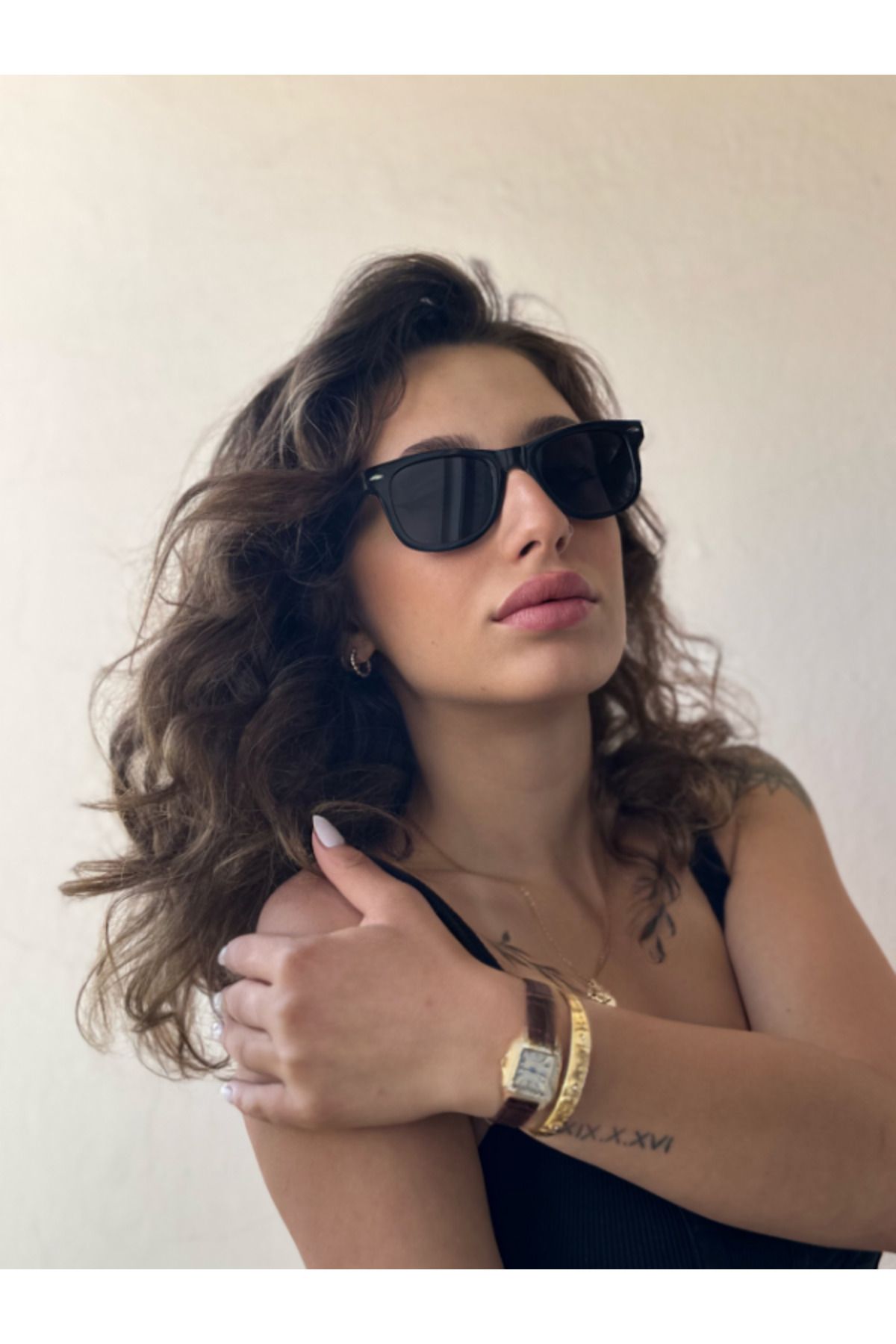 L'Ruachi WAYFARER UNİSEX SİYAH GÖZLÜK