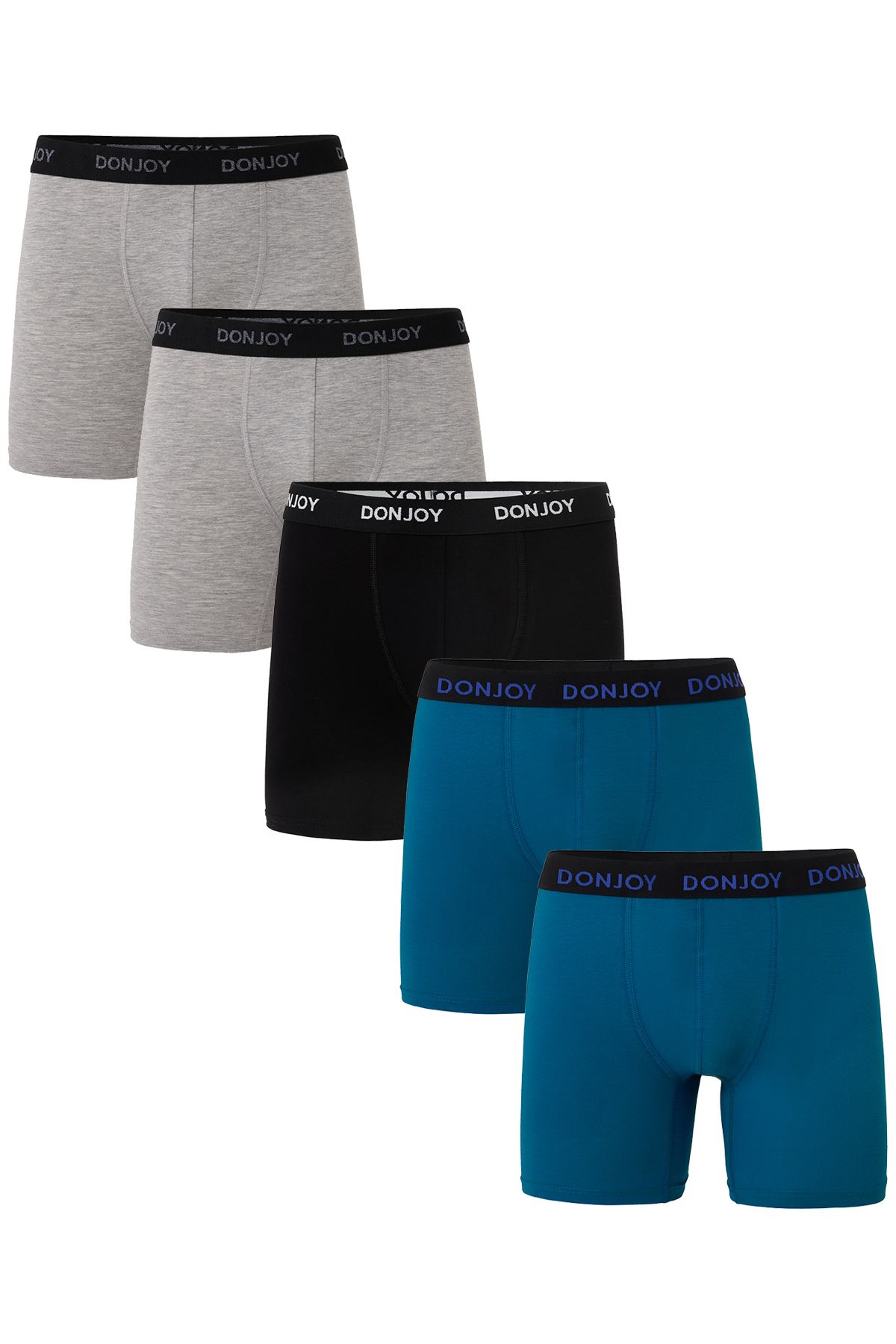 don joy Erkek 5'lİ Penye Pamuklu Beli Lastikli Boxer