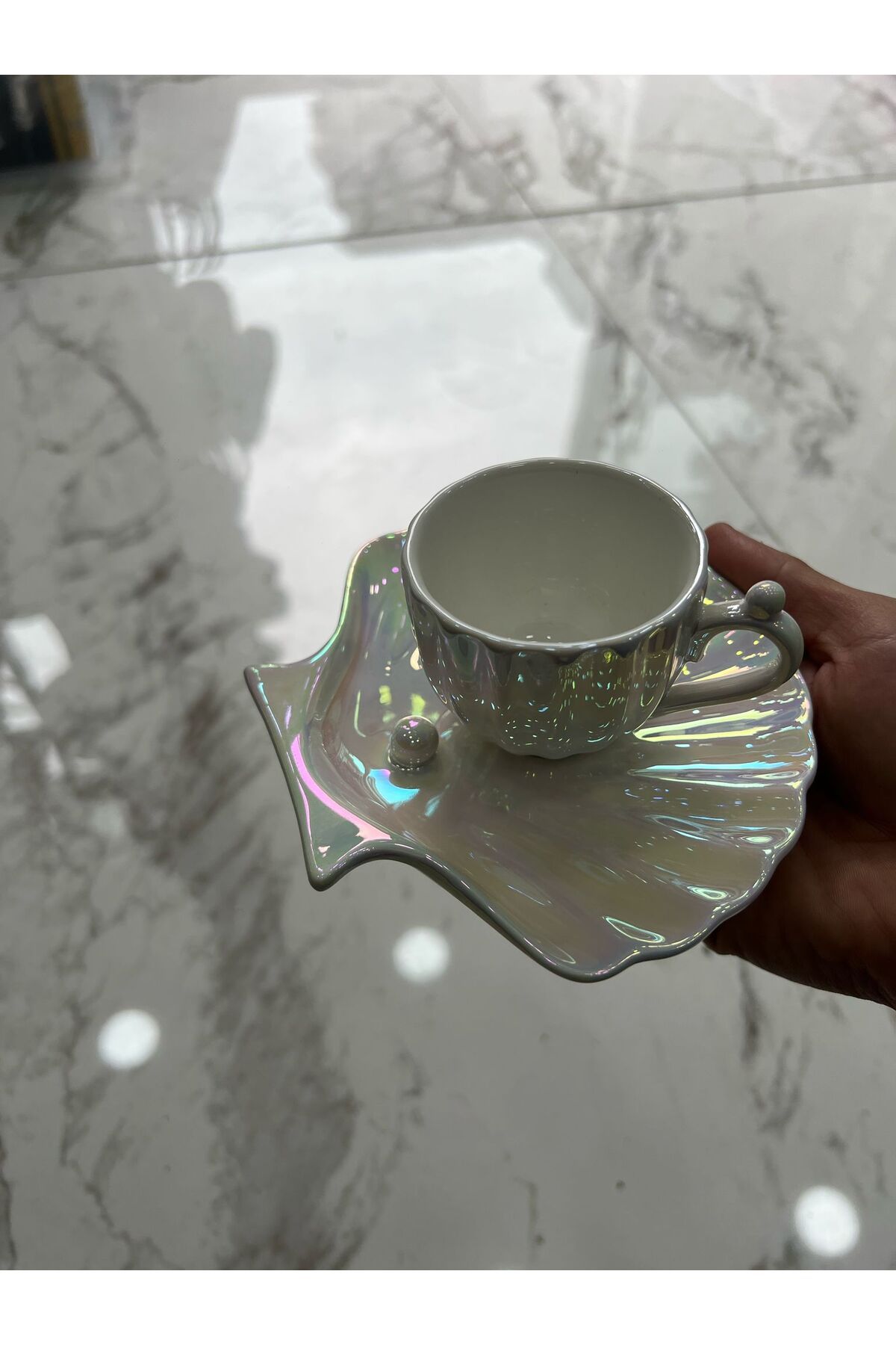 TT Home İSTİRİDYE PORSELEN TÜRK KAHVE FİNCAN TAKIMI 2 Lİ
