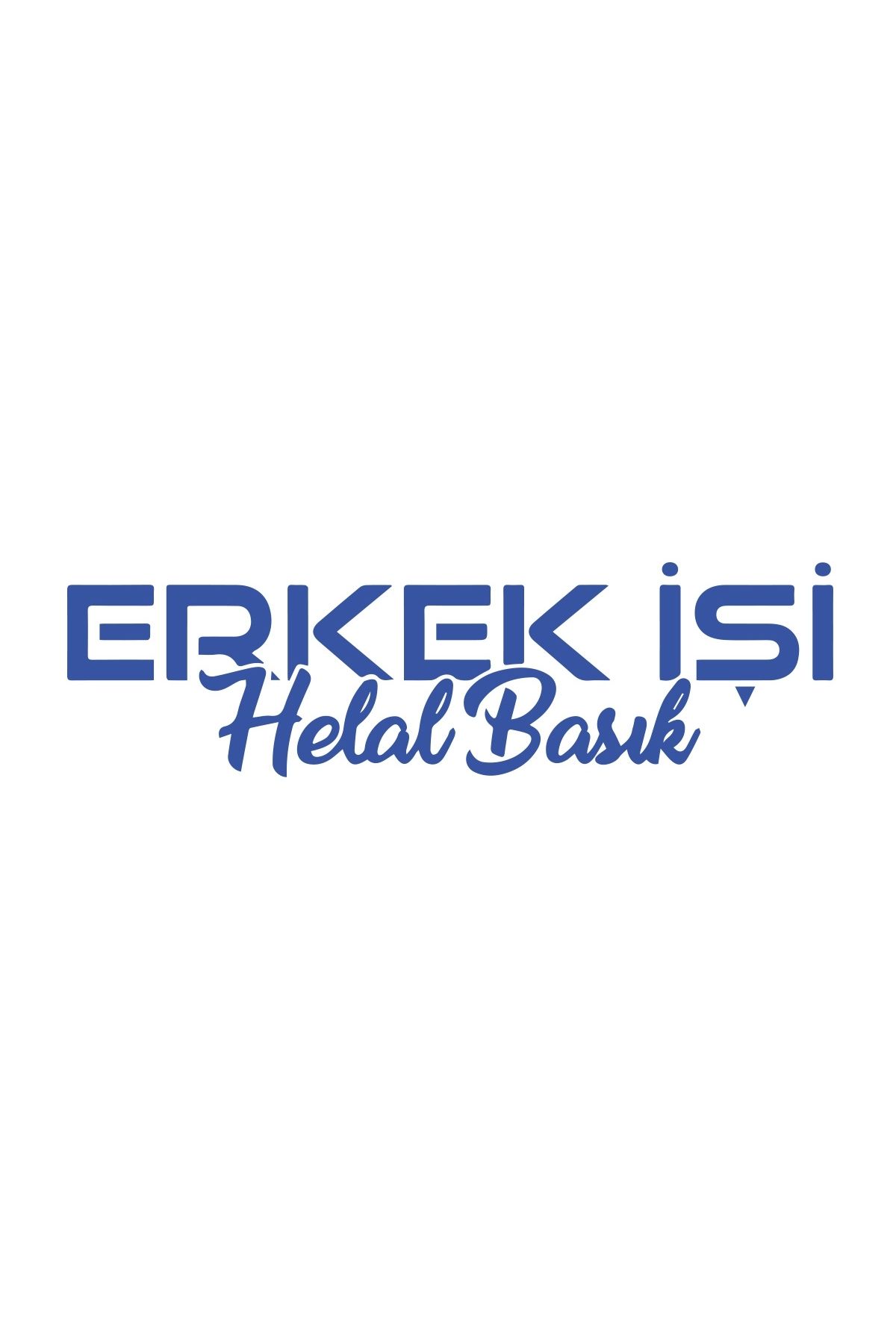 Reysa Tasarım Erkek İşi Helal Basık Sticker 17x17 Cm Mavi