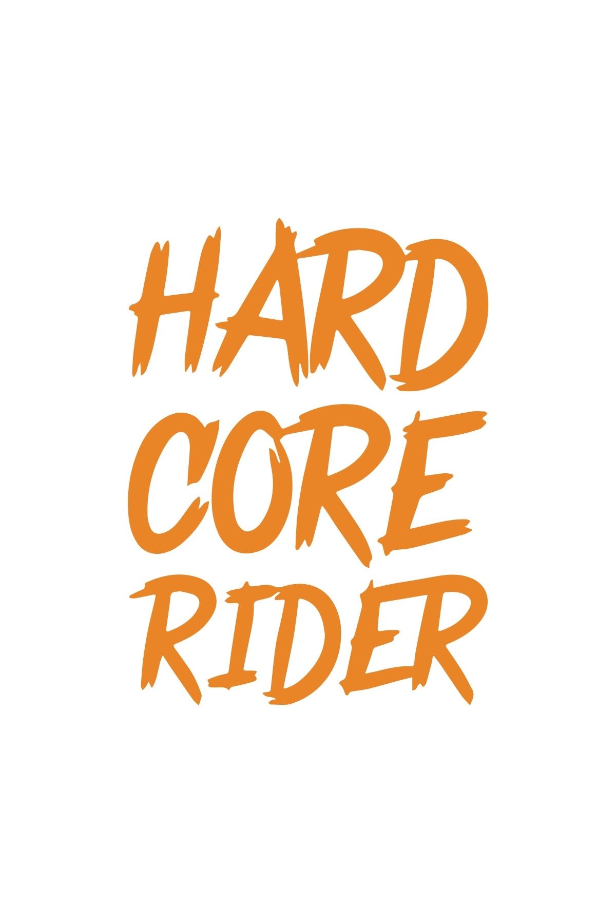 Reysa Tasarım Hard Core Rider Sticker 17x17 Cm Turuncu