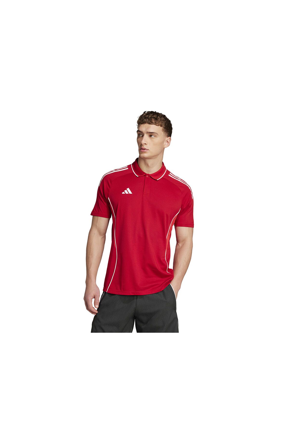 adidas Tiro25C Erkek Futbol Polo Yaka Tişört JY1805 Kırmızı